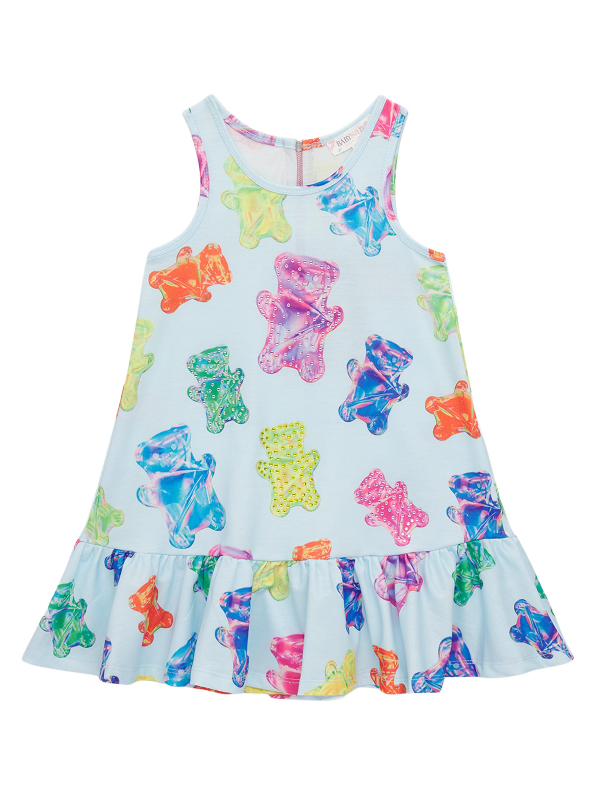 Hannah Banana Little Girl's & Girl's Gummy Bear Embellished Dress - Blue Multi