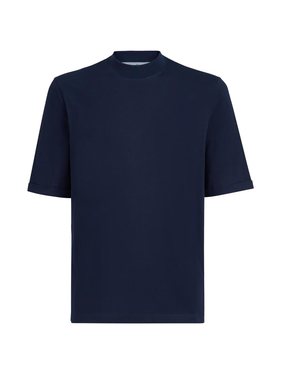 Brunello Cucinelli Cotton Jersey Mock-Neck T-Shirt | Saks Fifth Avenue