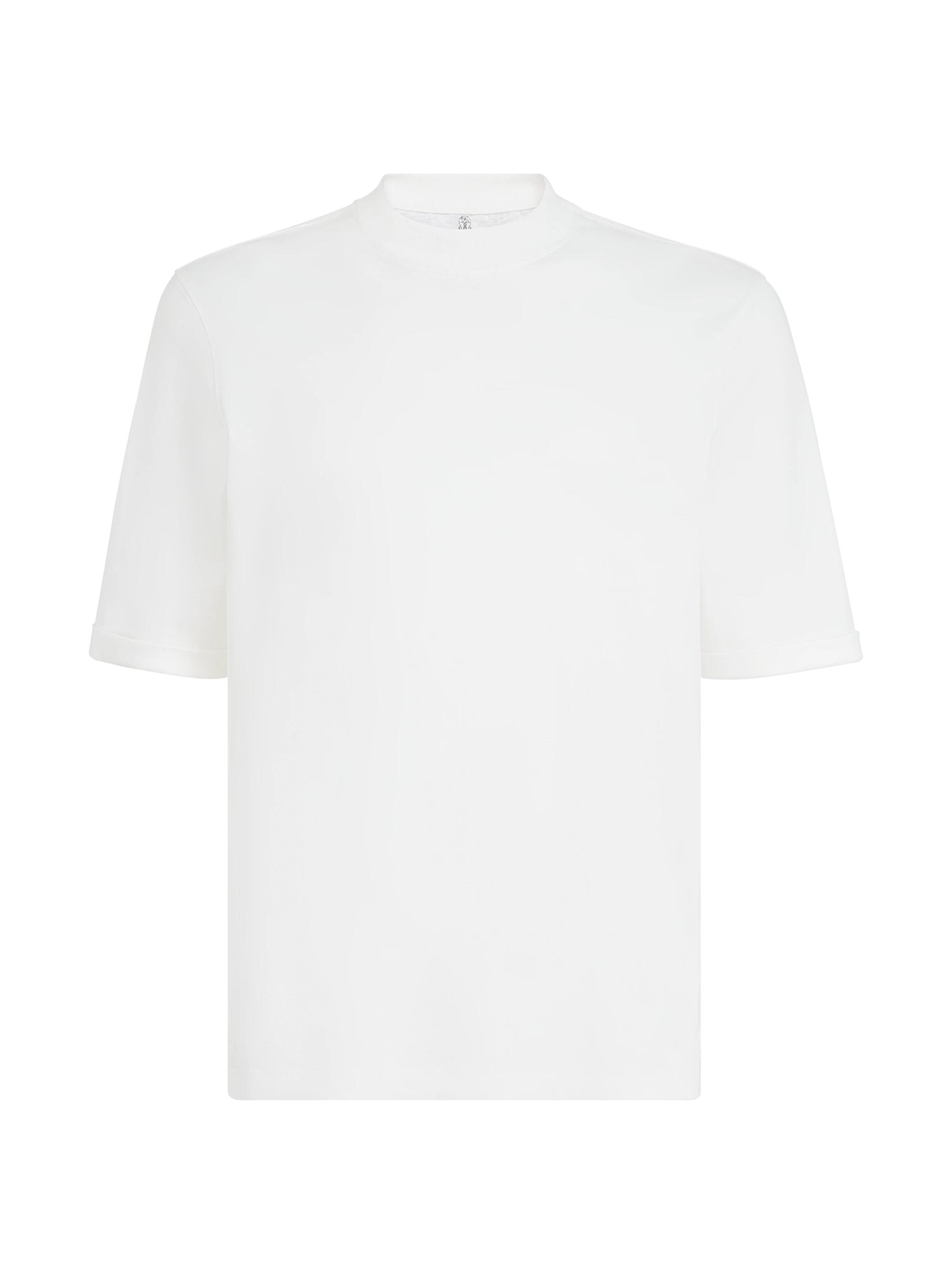 Valentino Garavani Cotton T-Shirt With Topstitched V Detail | Saks