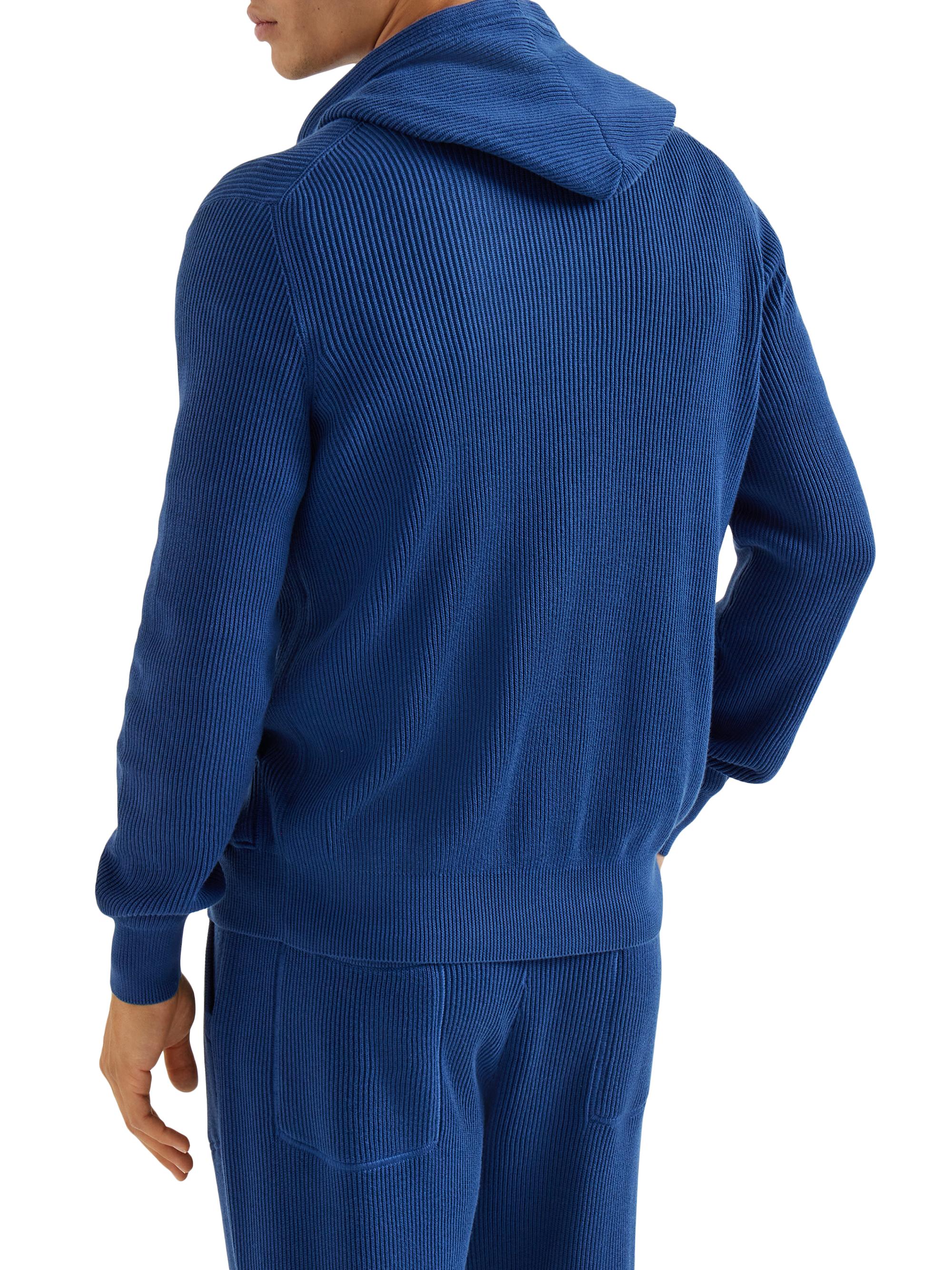 Brunello Cucinelli Cotton English Rib Knit Hooded Sweatshirt with