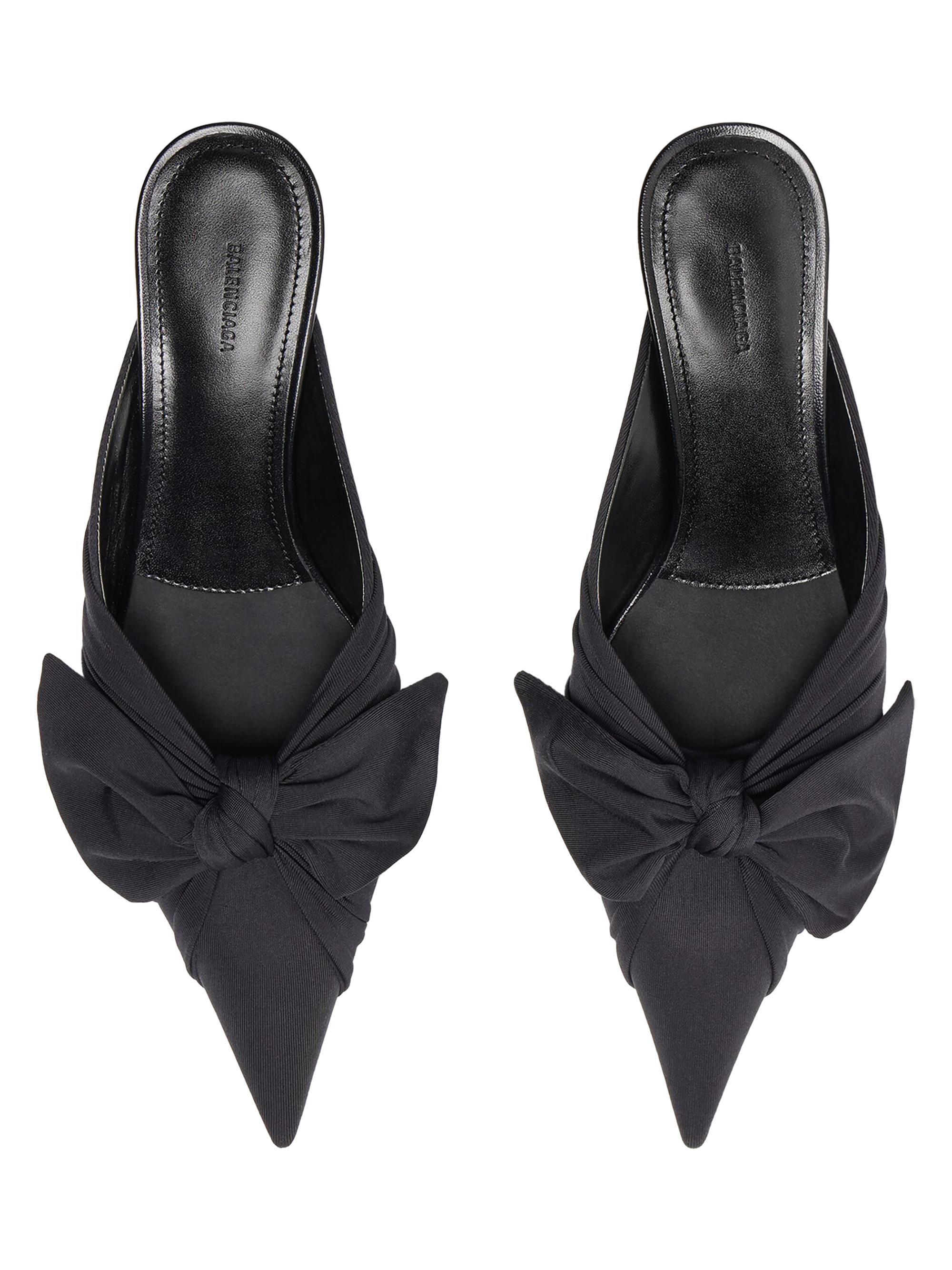 BALENCIAGA Knife Bow 40mm ミュール ブラック Balenciaga Knife Bow 40MM Mule Heels | Saks Fifth Avenue