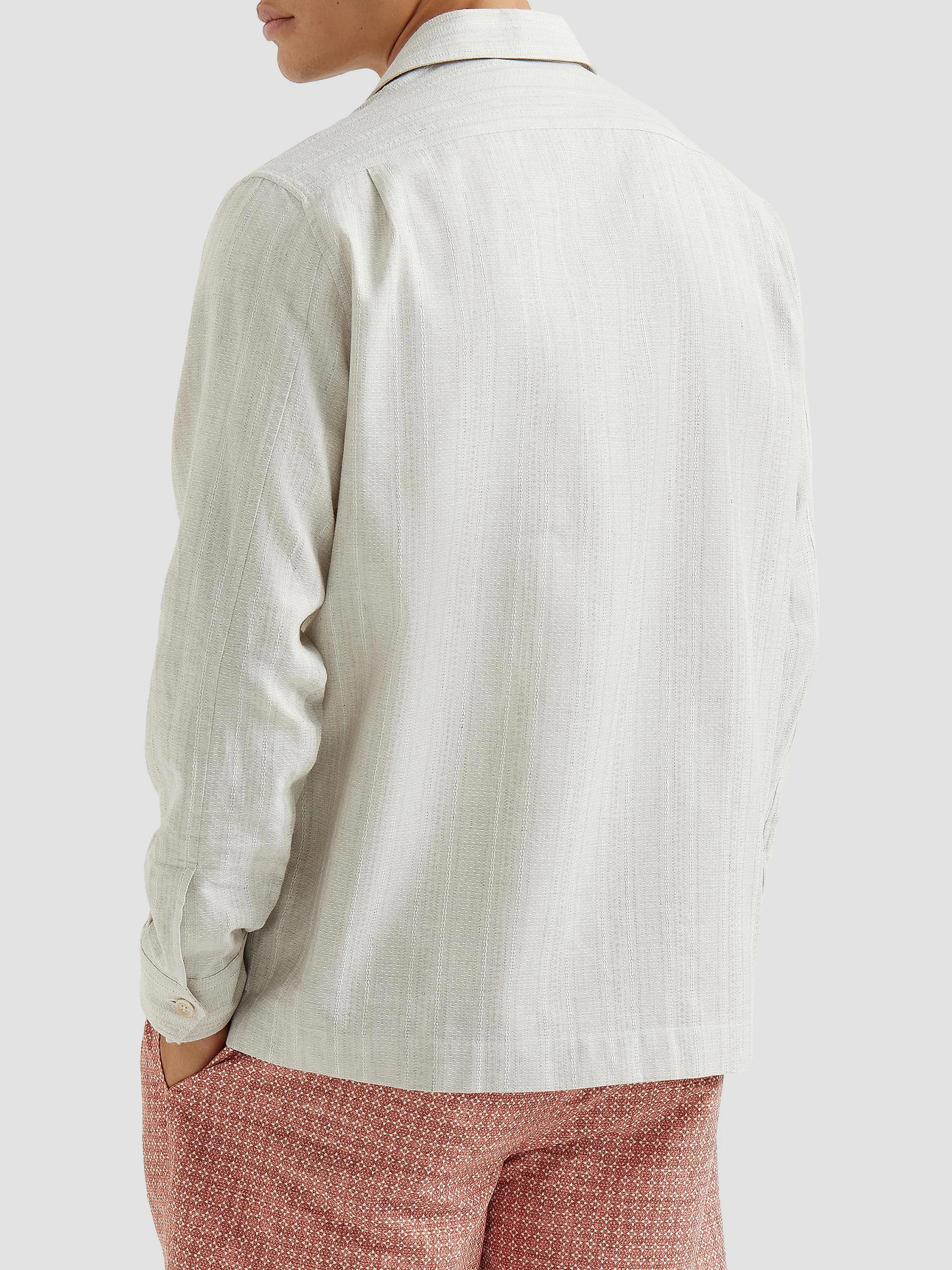 Brunello Cucinelli Cotton and Linen Jacquard Stripe Easy Fit