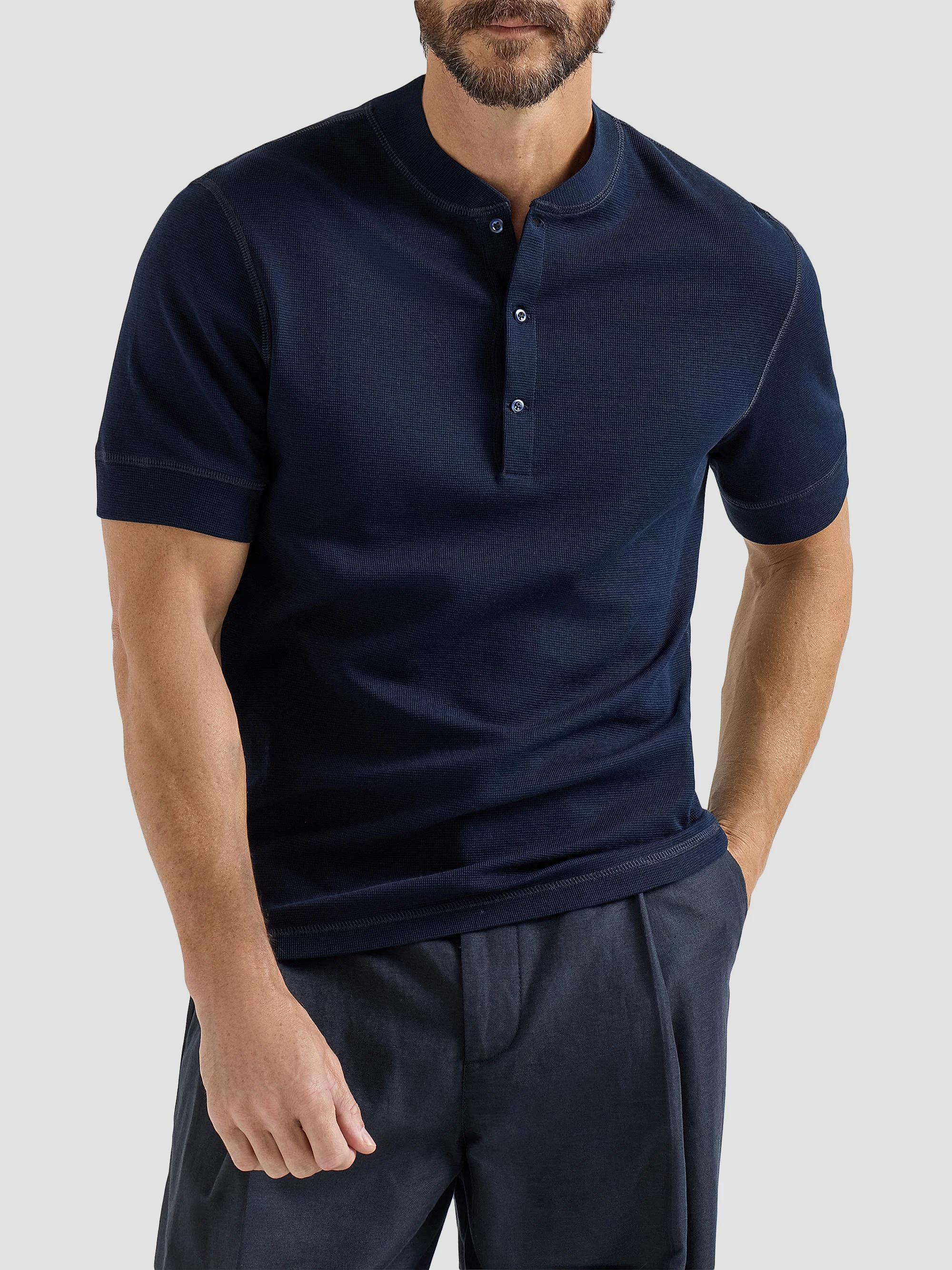 Brunello Cucinelli ヘンリーネック ワッフルカットソーS Brunello Cucinelli Cotton Waffle Jersey T-Shirt with Henley Collar
