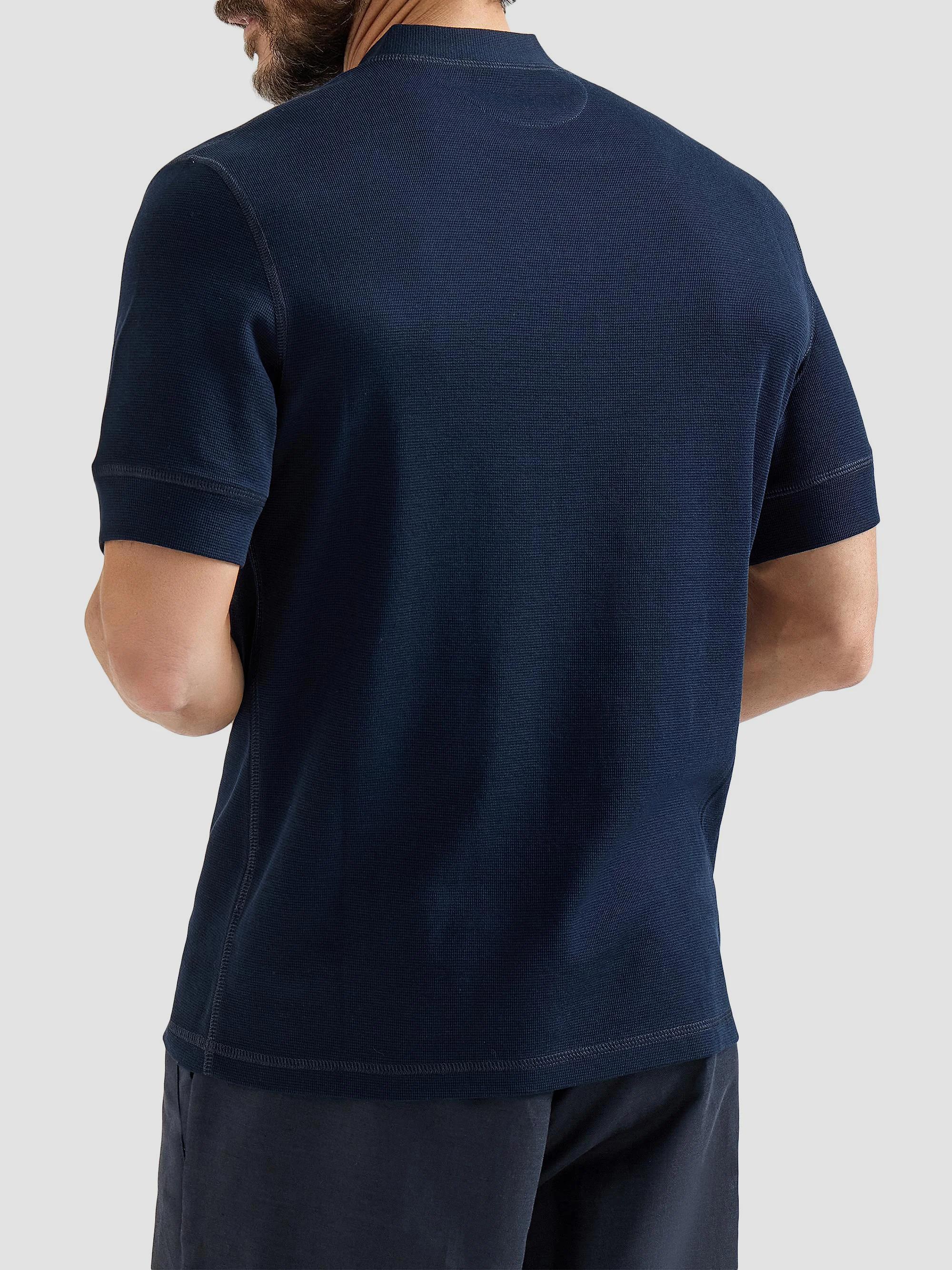 Brunello Cucinelli Cotton Waffle Jersey T-Shirt with Henley Collar