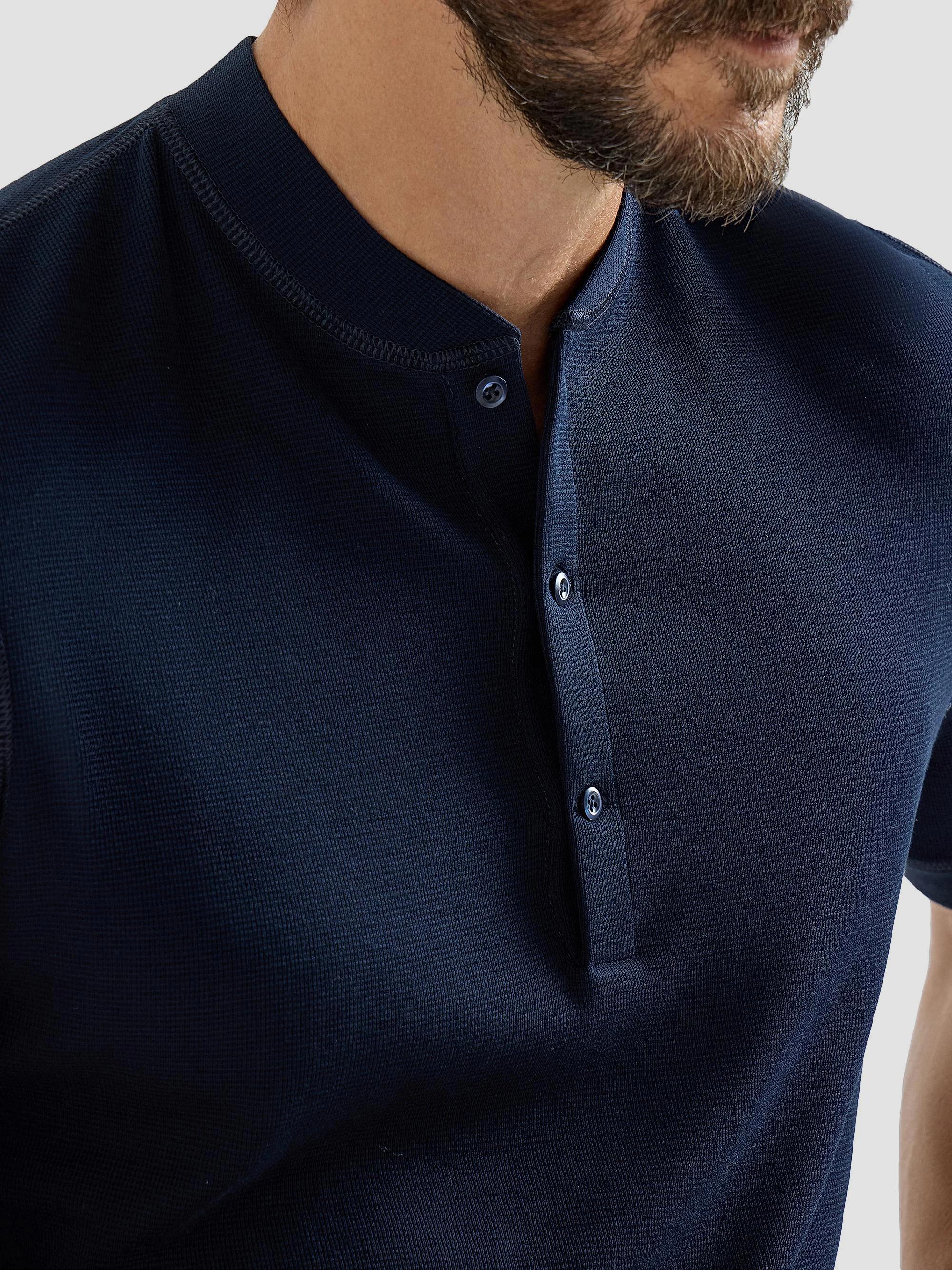 Brunello Cucinelli ヘンリーネック ワッフルカットソーS Brunello Cucinelli Cotton Waffle Jersey T-Shirt with Henley Collar