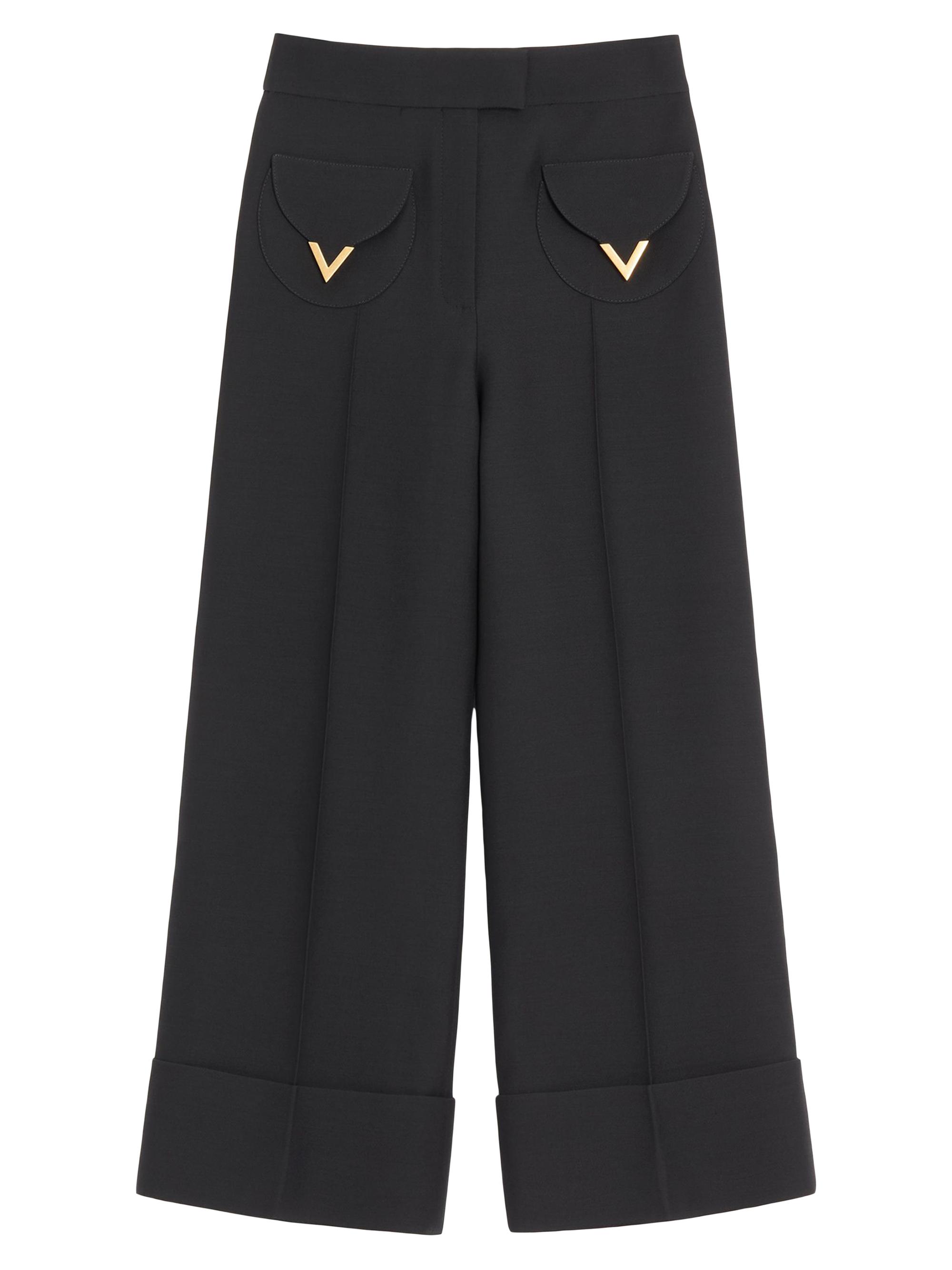 Valentino Garavani Women's Crepe Couture Trousers - Black
