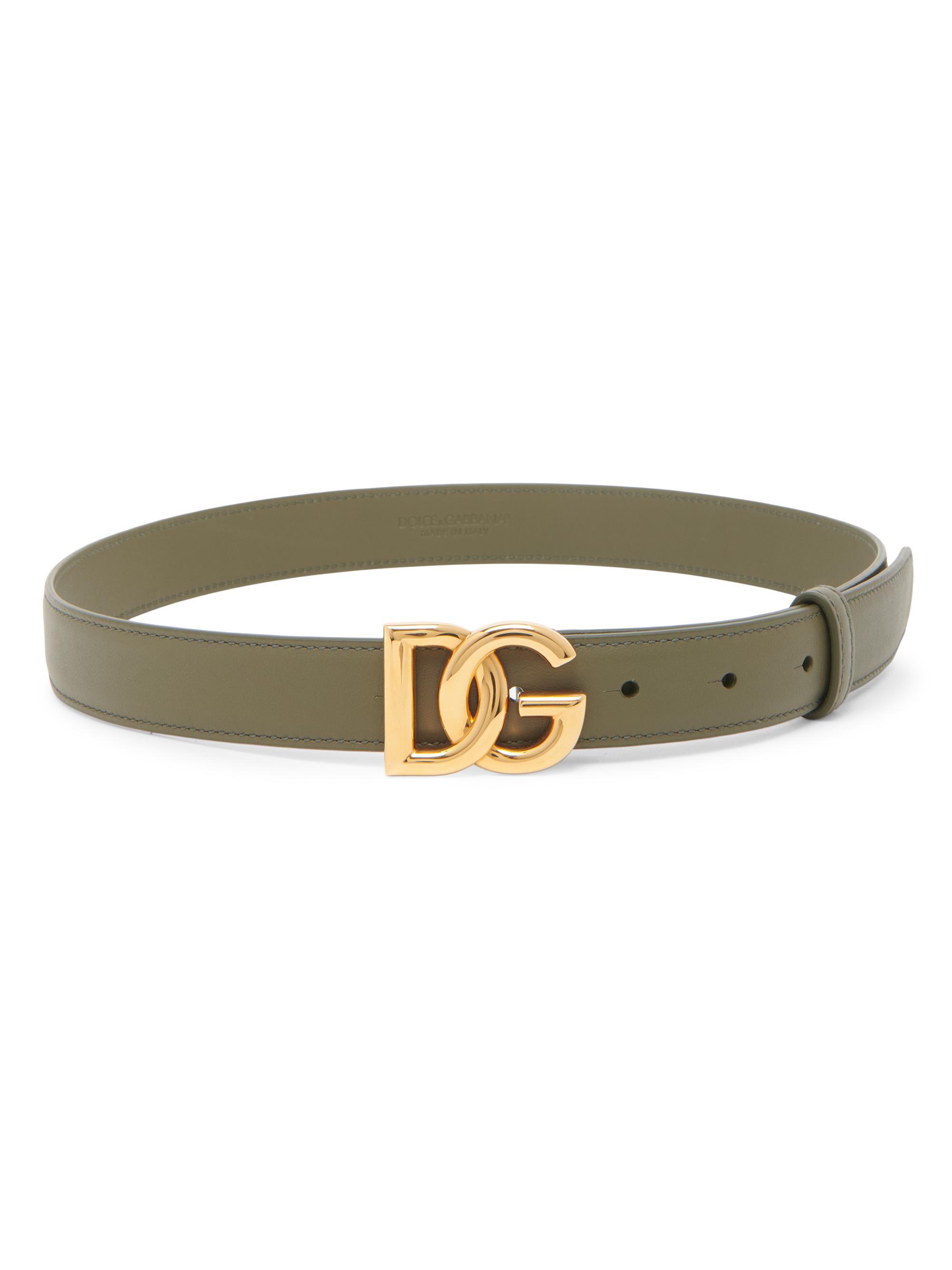 Dolce&Gabbana Leather Logo Buckle Belt | Saks Fifth Avenue