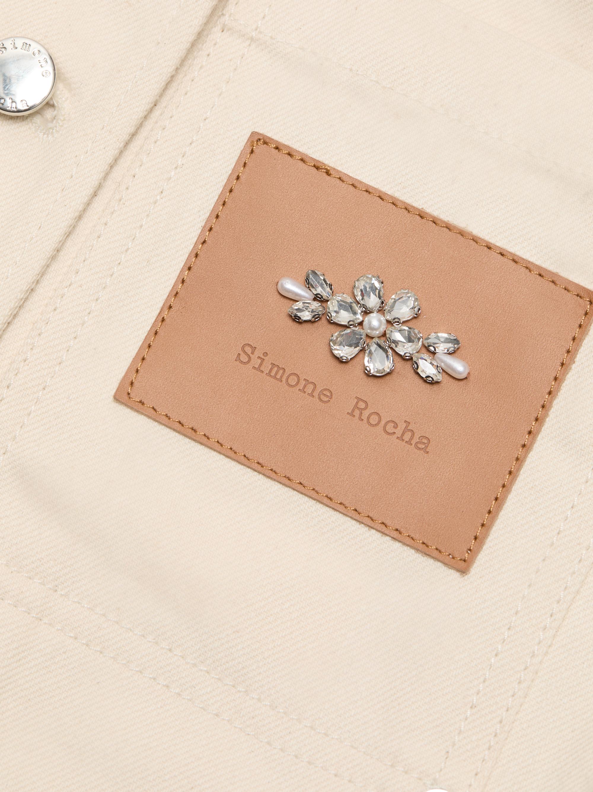 Simone Rocha Embellished Sailor Collar Bow Cotton Jacket | Saks