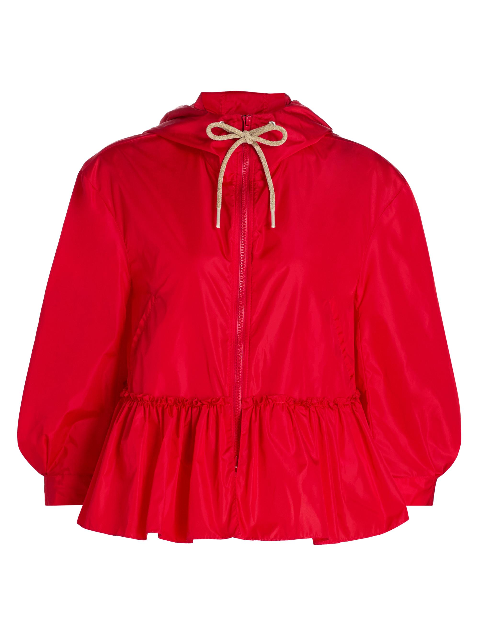 Simone Rocha Women's Ruffle Frill Peplum Jacket - Red Taupe