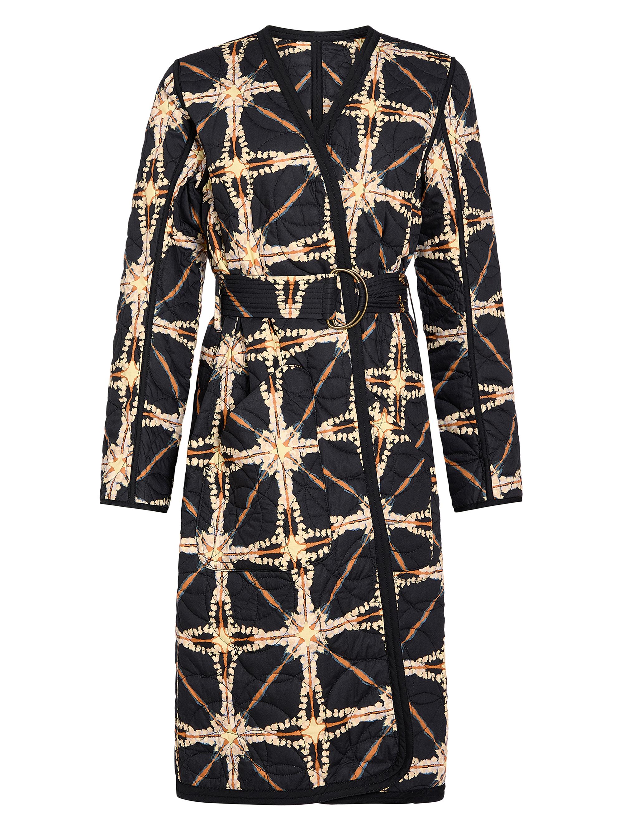 Marie Oliver Women's Lee Abstract Cotton Quilted Belted Coat - Polaris