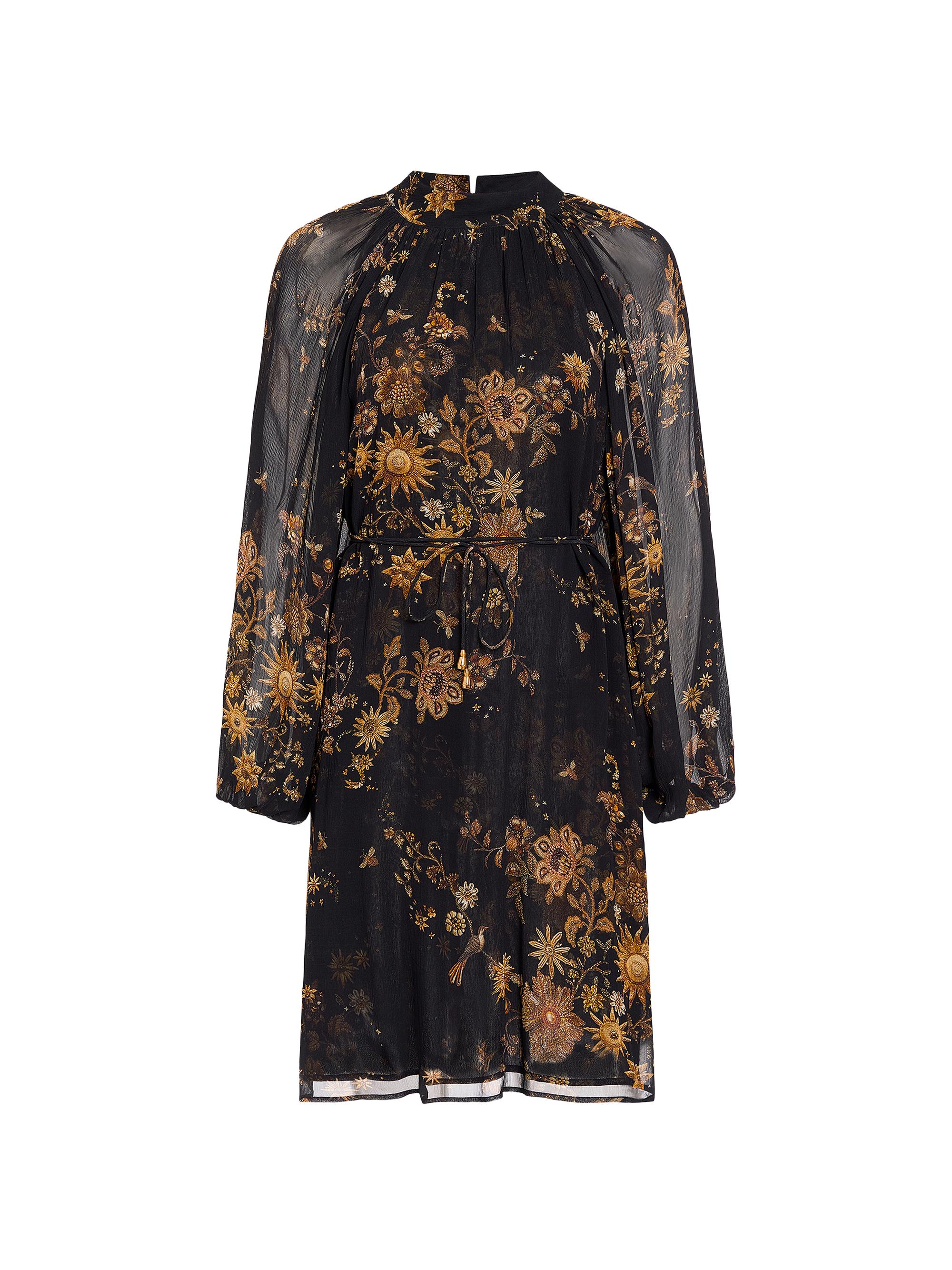 Marie Oliver Women's Bobbi Floral Self-Tie Minidress - Gilded