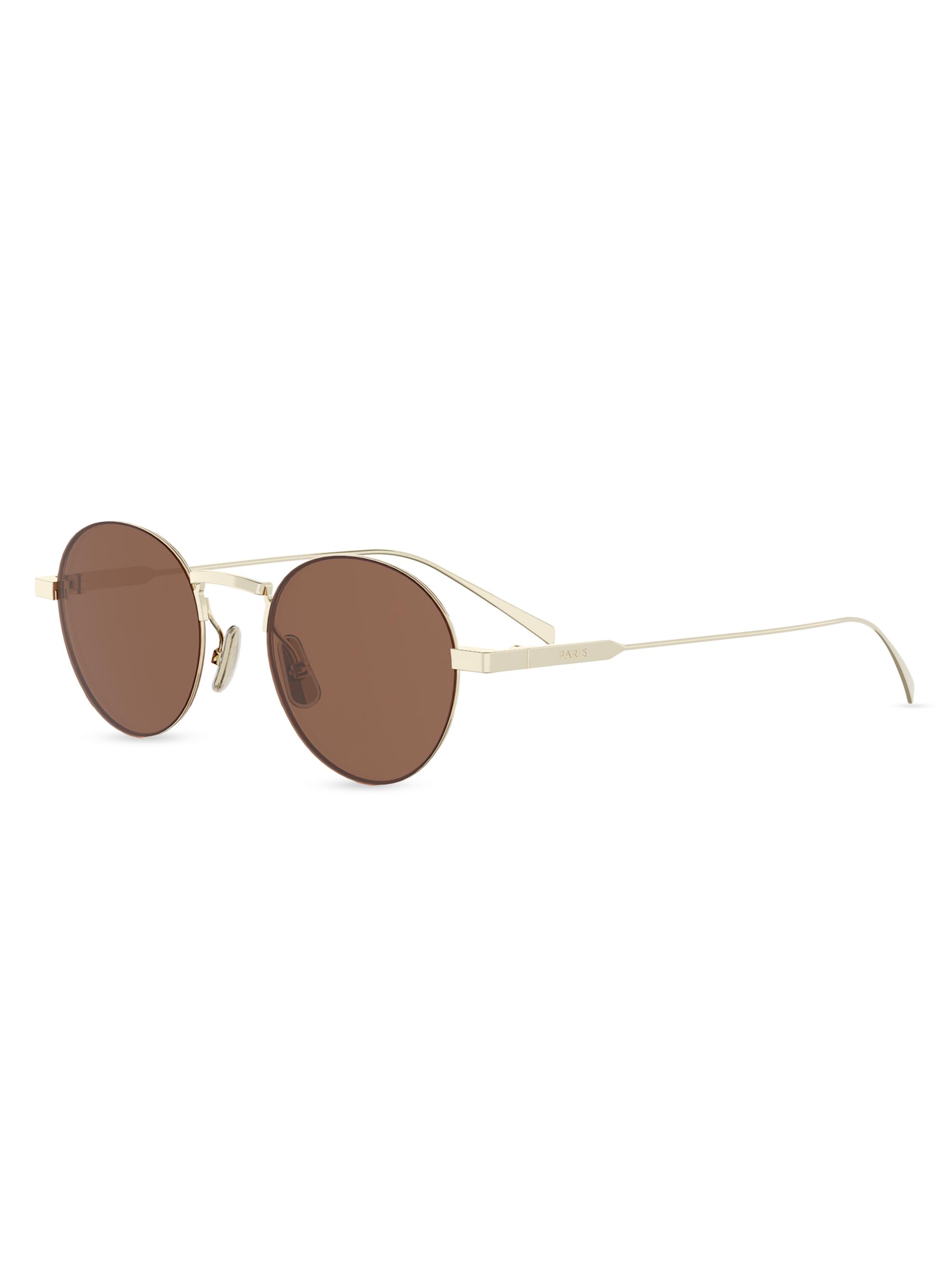 CELINE Men's 49MM Round Sunglasses - Gold Brown