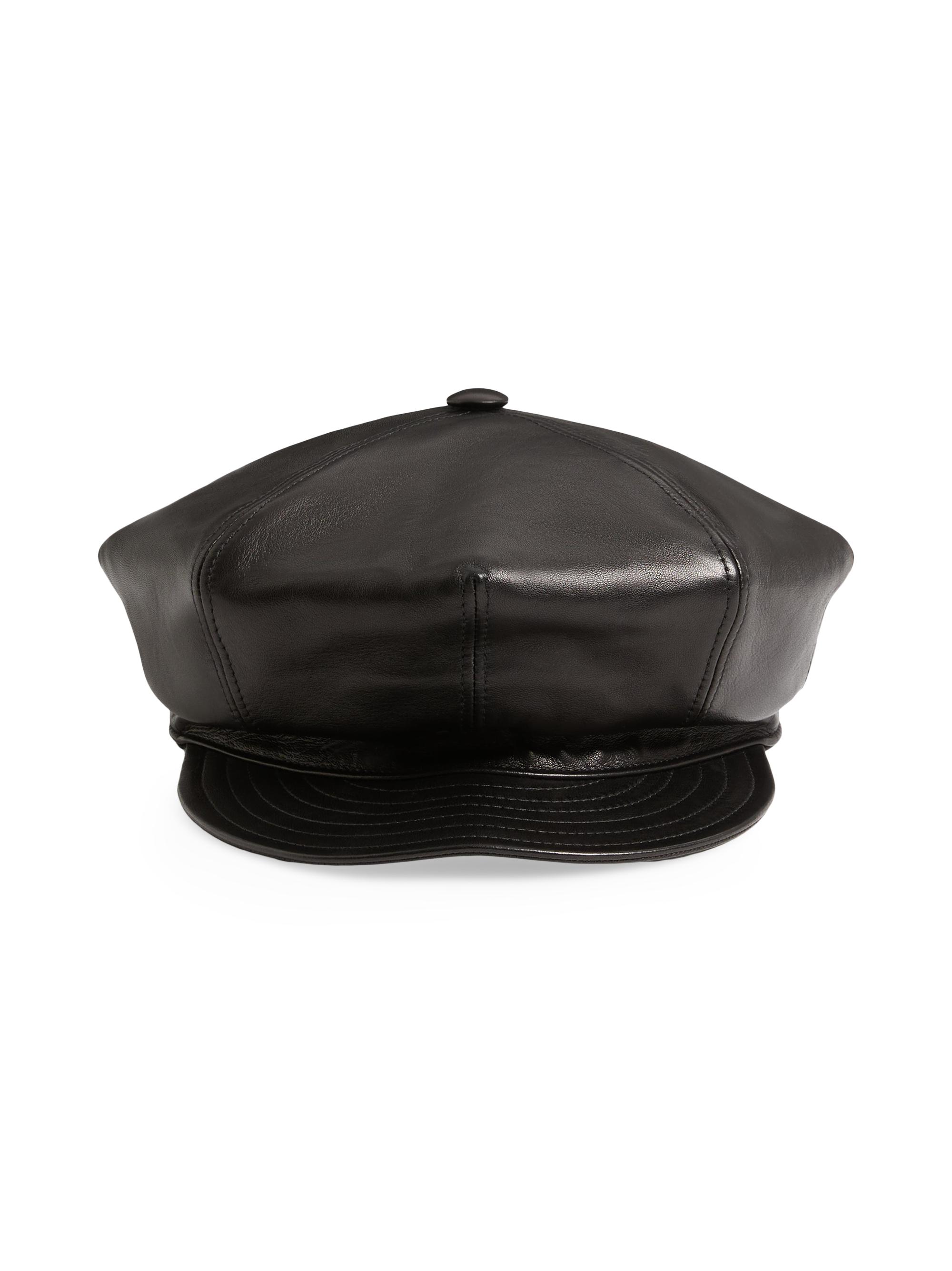 Valentino Garavani Women's VLogo Signature Leather Cap - Black