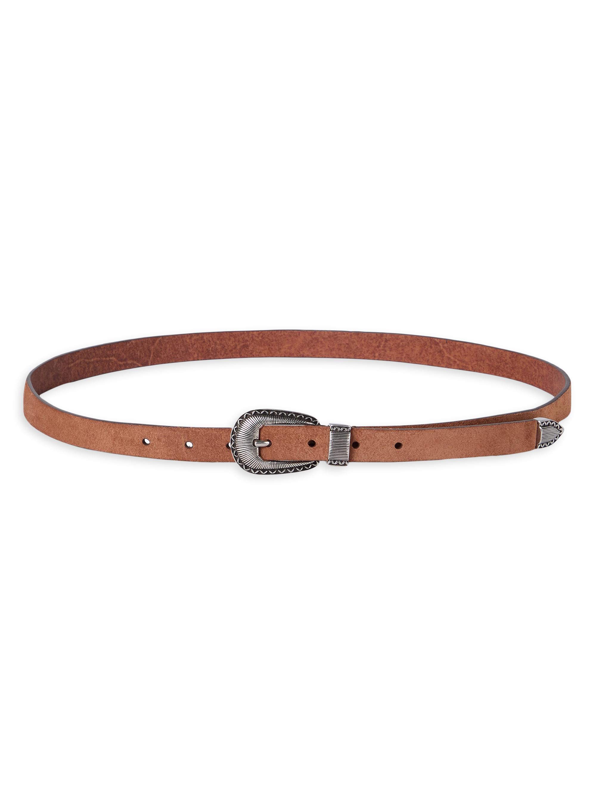 Brunello Cucinelli Reversed Leather Belt with Tip | Saks Fifth Avenue