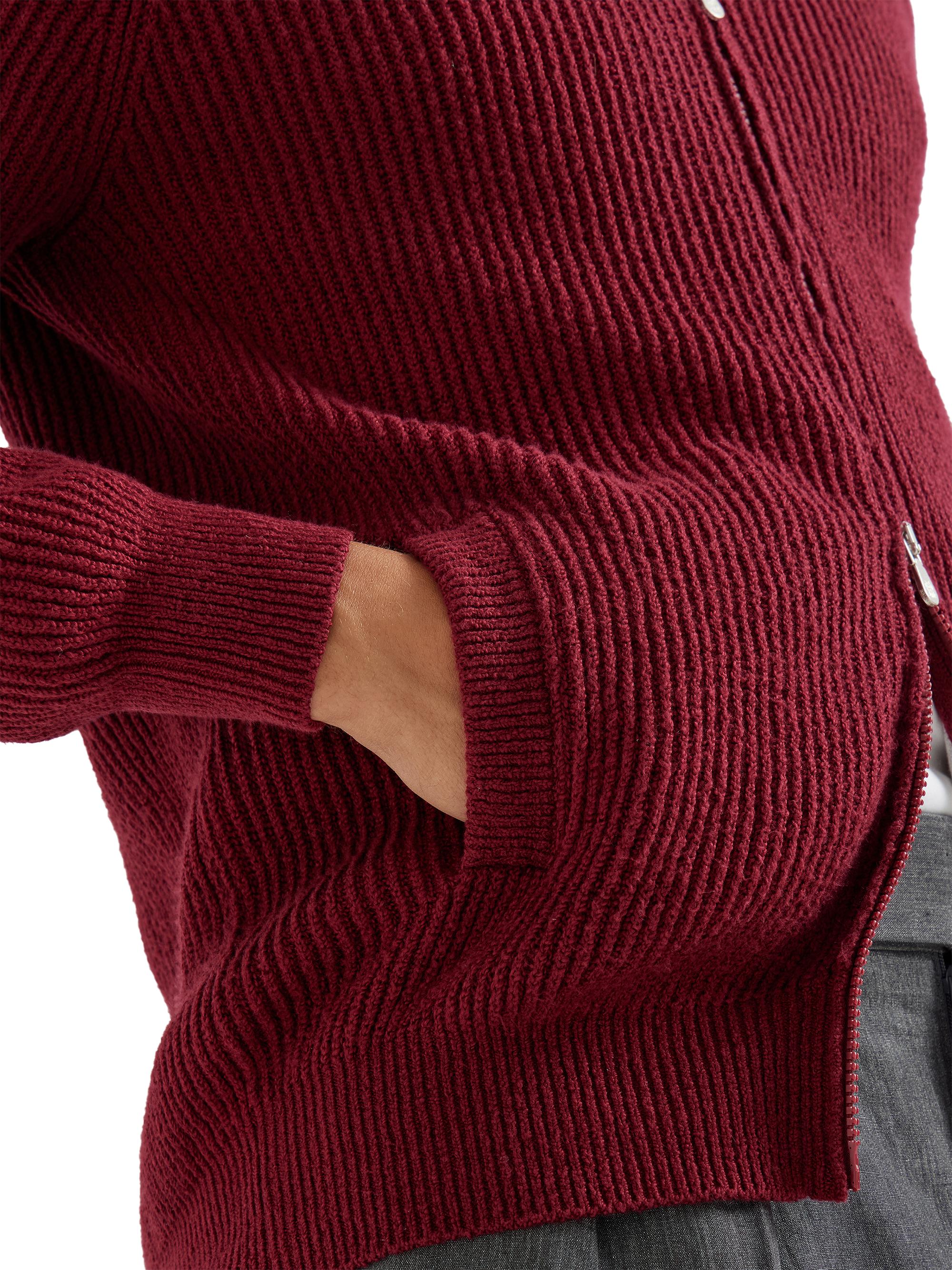 Malfilé Cotton English Rib Cardigan with Raglan Sleeves