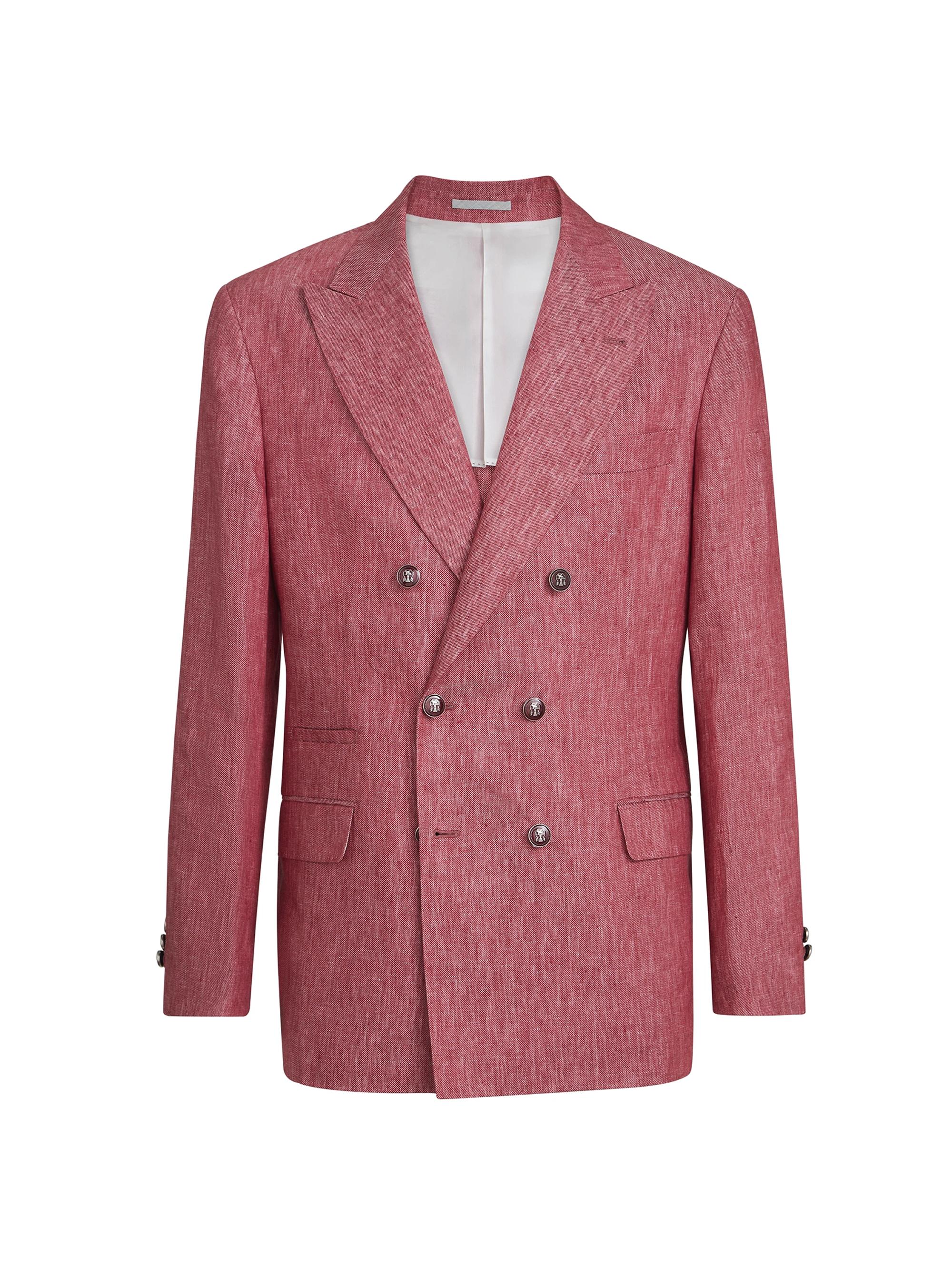 Brunello Cucinelli Linen Denim One and A Half Breasted