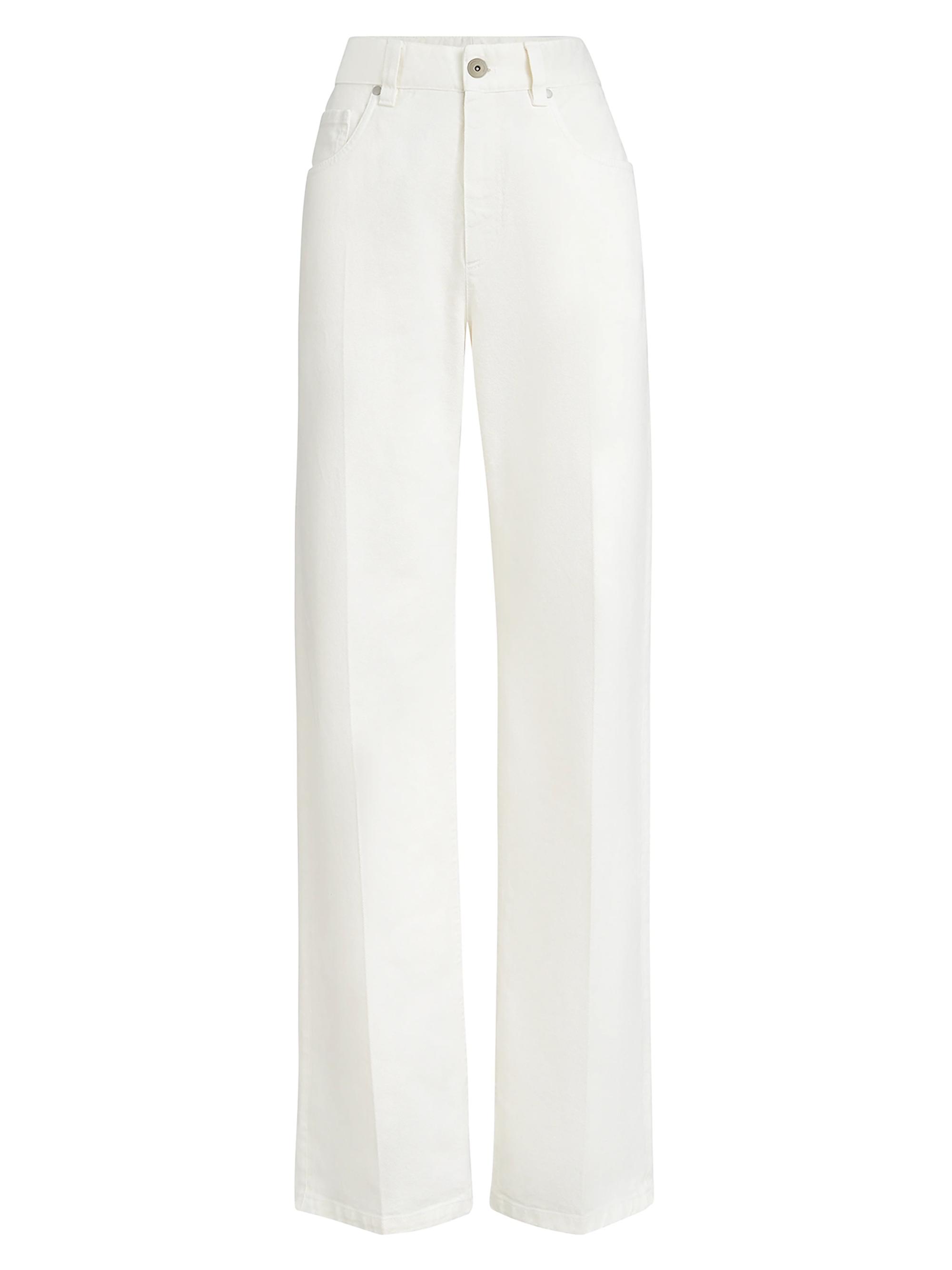 Brunello Cucinelli Women's Dyed Denim Contemporary Loose Trousers - Panama