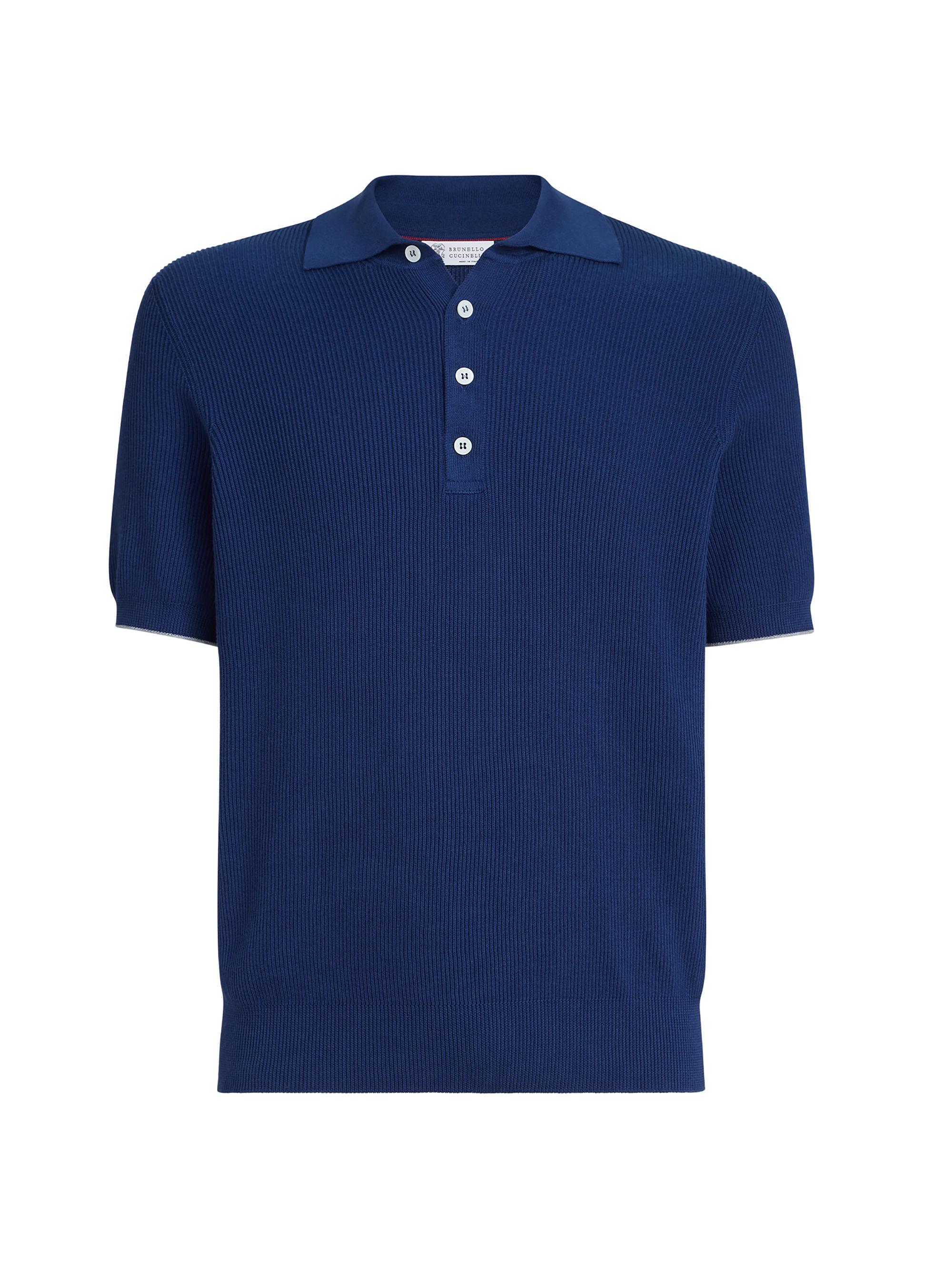Brunello Cucinelli Cotton Half English Rib Knit Polo Shirt | Saks