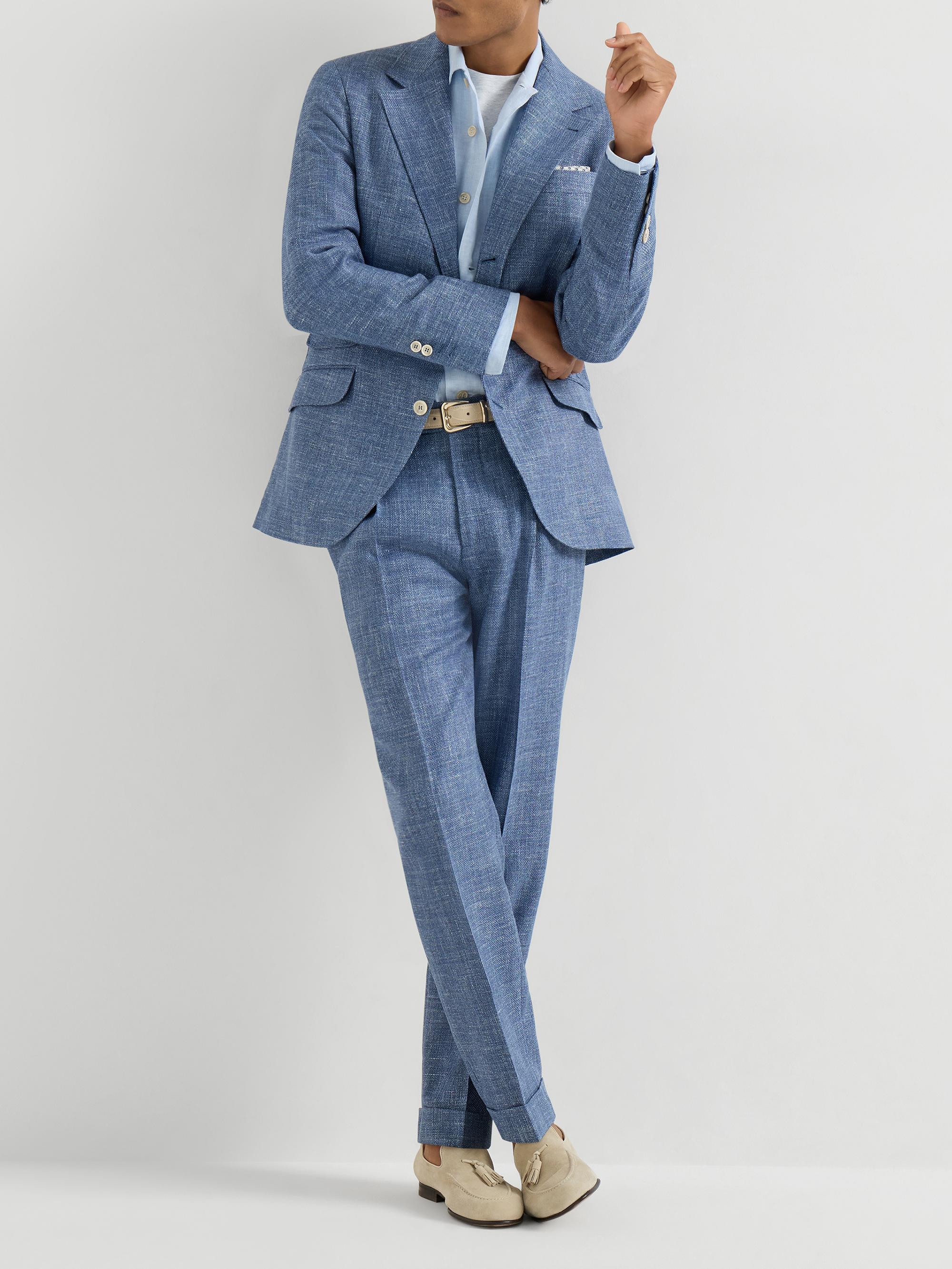 Brunello Cucinelli Virgin Wool, Silk and Linen Hopsack