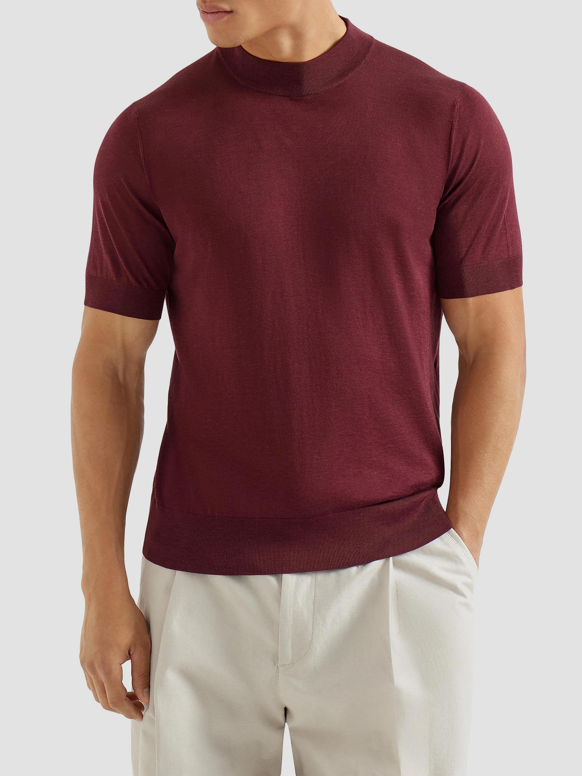 Brunello Cucinelli Lightweight Silk and Cotton Knit T-Shirt with