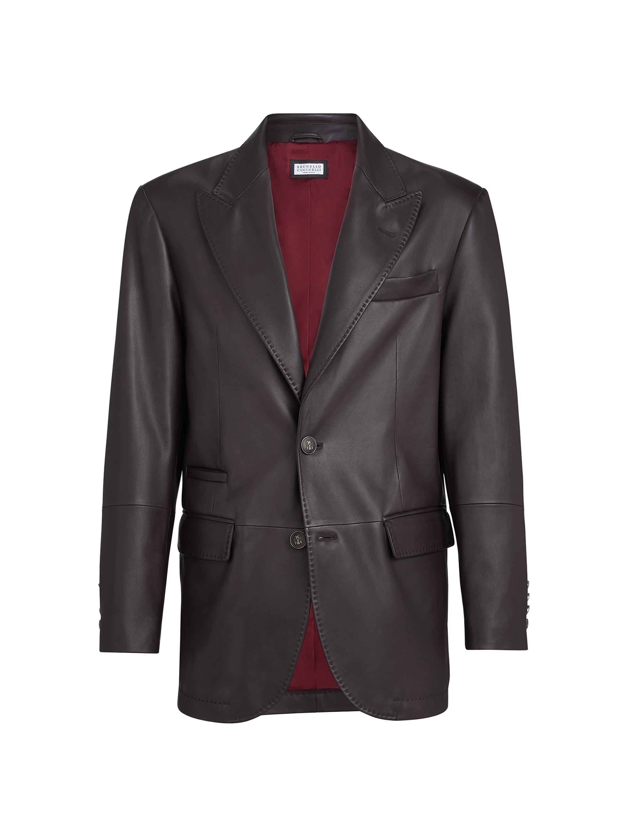 Brunello Cucinelli Matte Calfskin Blazer with Peak Lapels | Saks