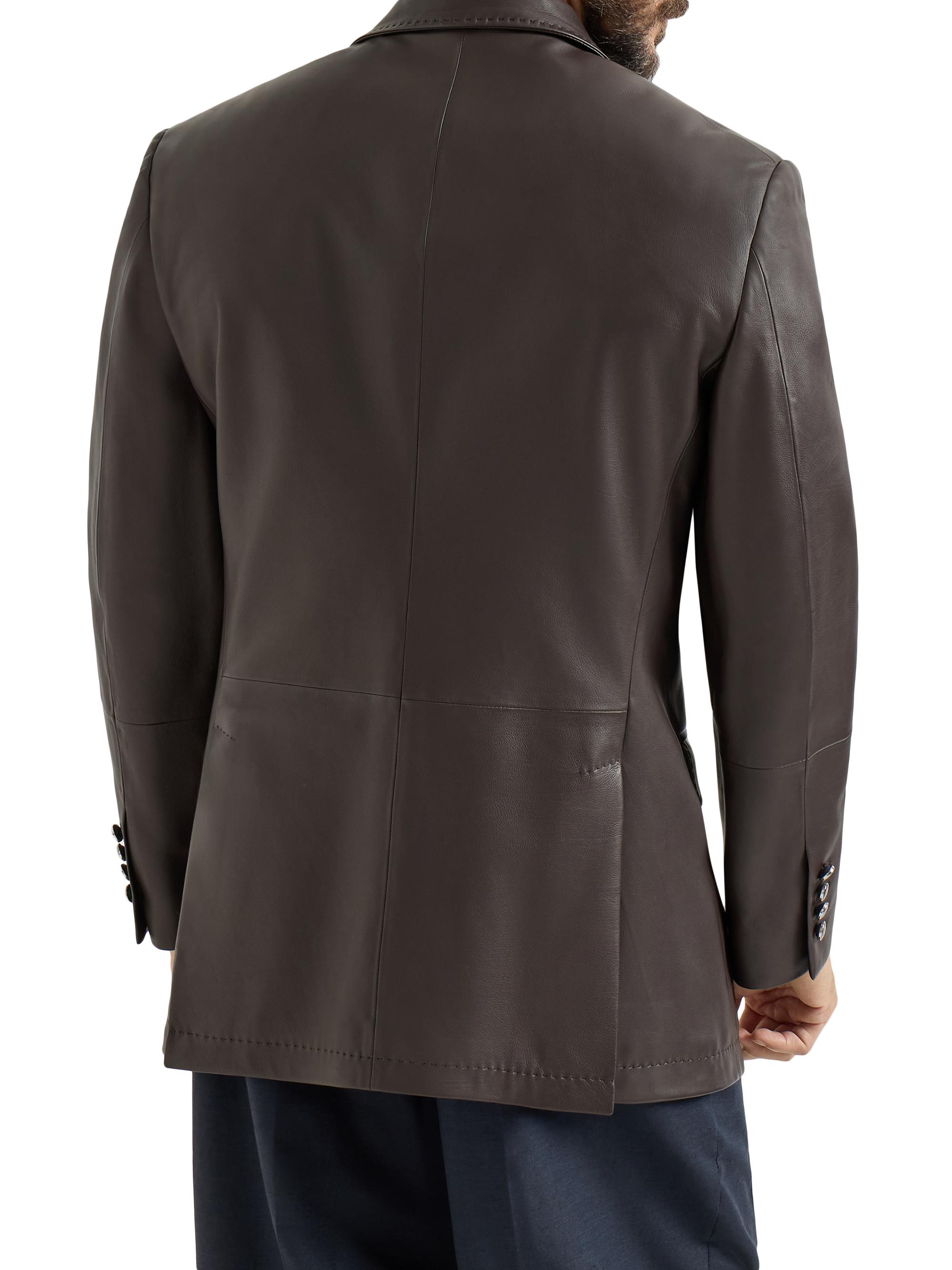 Brunello Cucinelli Matte Calfskin Blazer with Peak Lapels | Saks