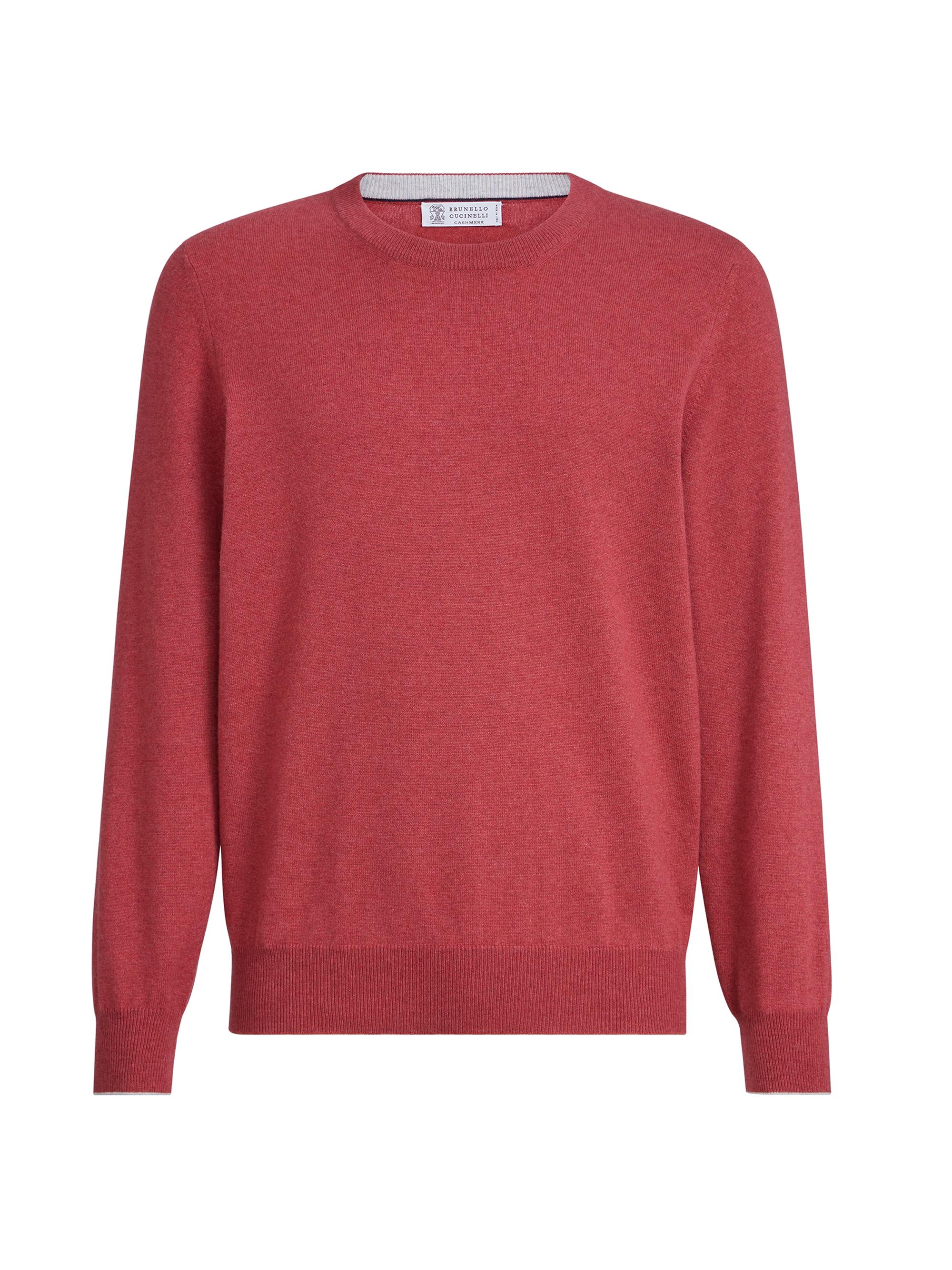 Brunello Cucinelli Men's Cashmere Sweater - Strawberry