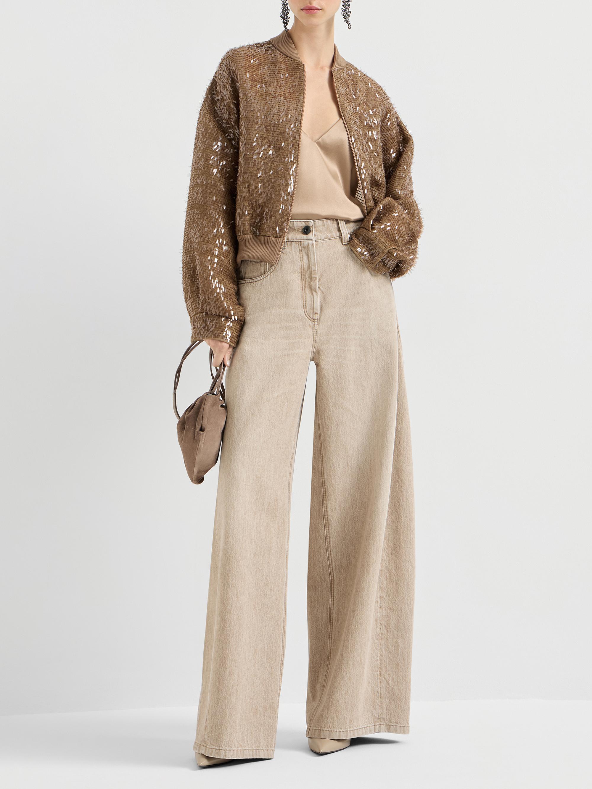 Brunello Cucinelli Authentic Denim Wide Trousers | Saks Fifth Avenue