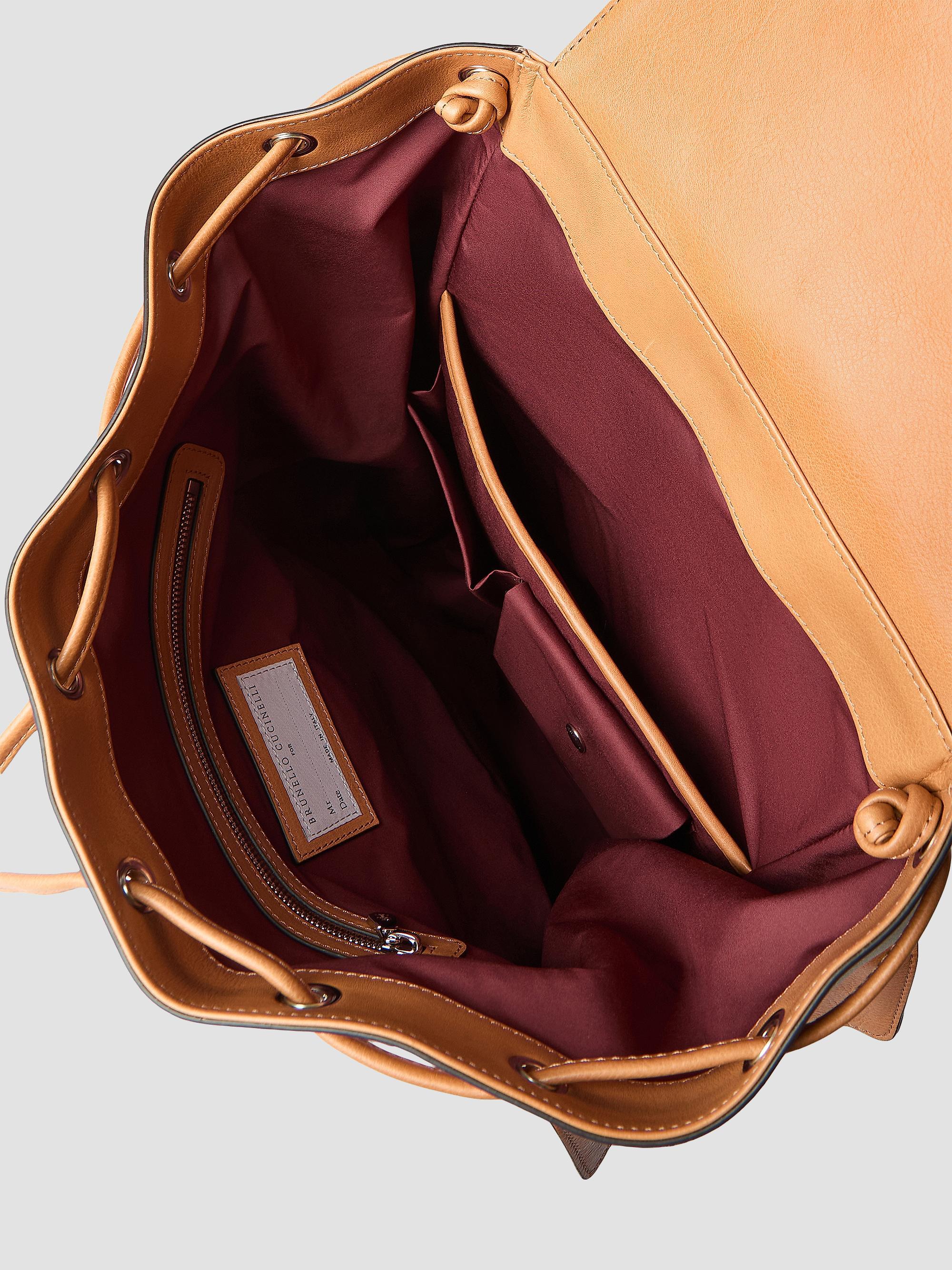 Brunello Cucinelli Grained Calfskin and Cowhide City Backpack