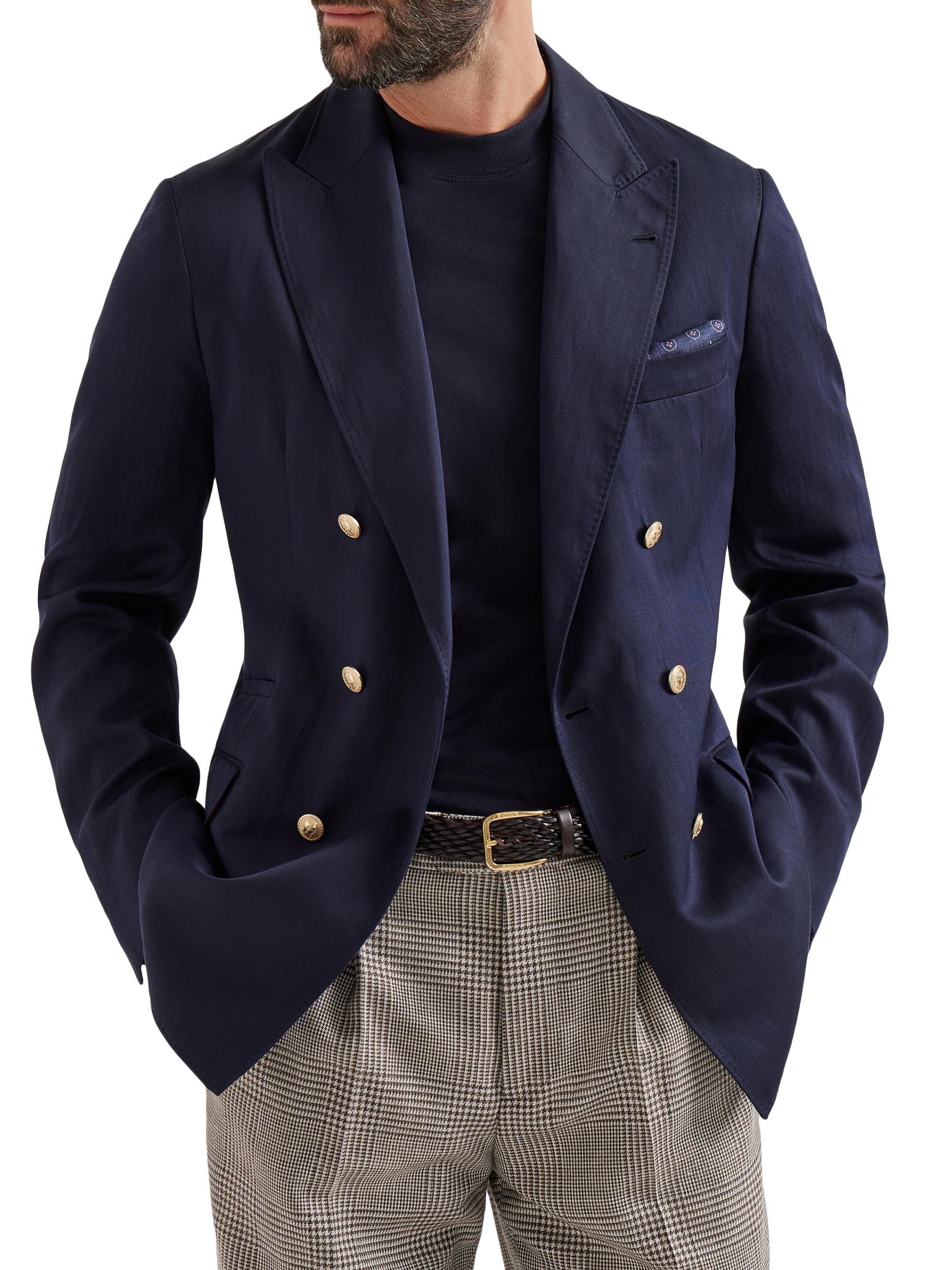 Brunello Cucinelli Délavé Silk and Linen Twill One and a Half