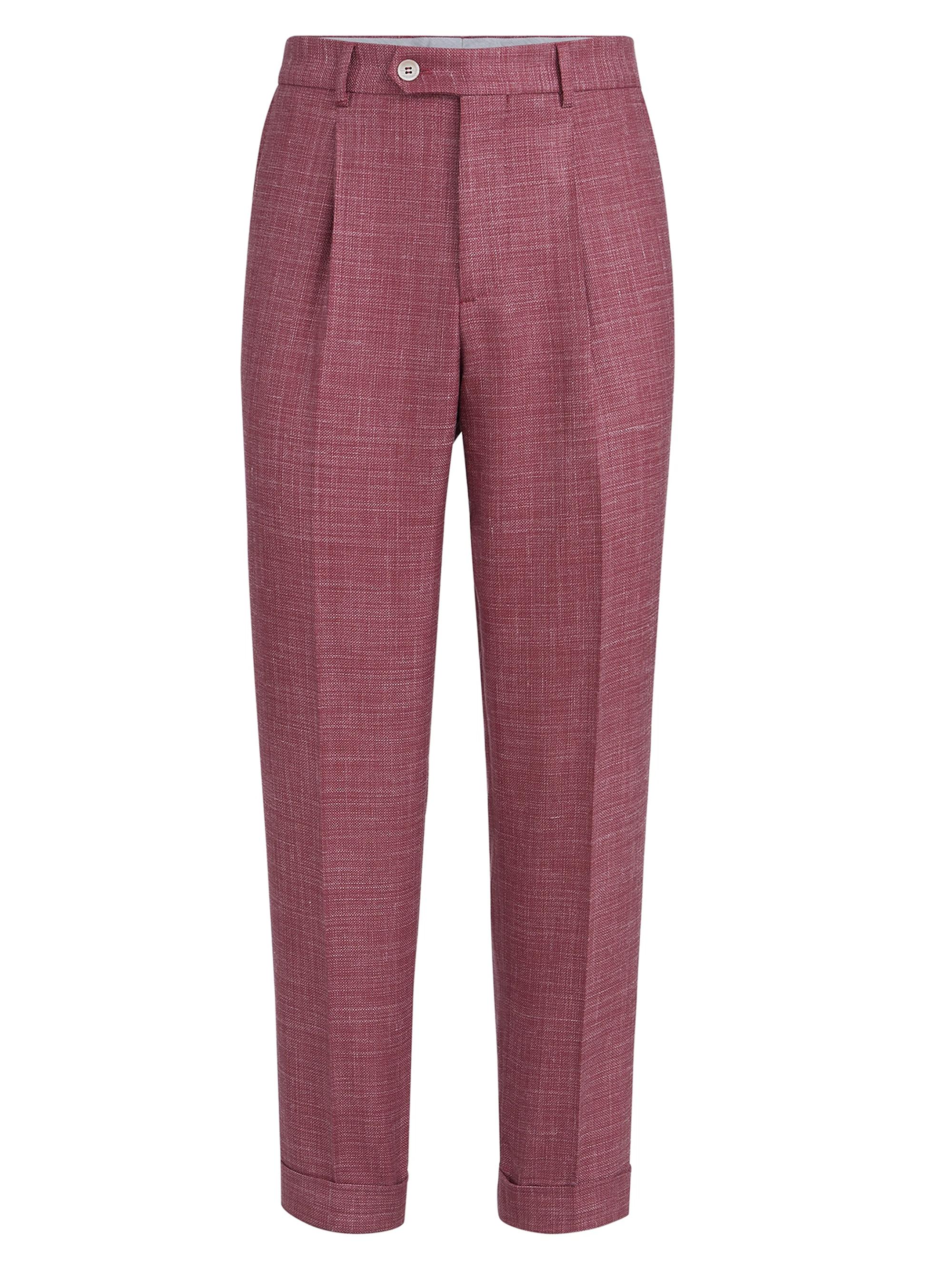 Brunello Cucinelli Slubbed Virgin Wool, Silk and Linen Hopsack Pleated ...