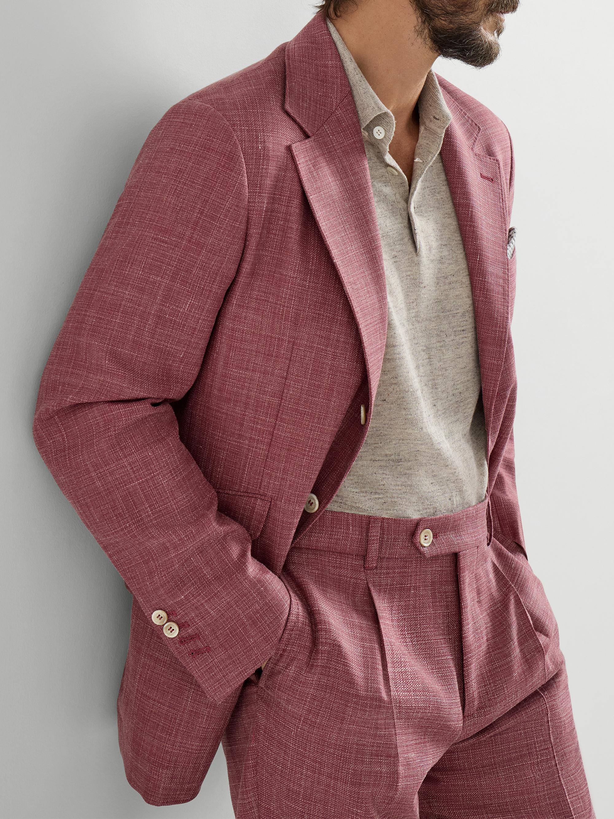Brunello Cucinelli Slubbed Virgin Wool, Silk and Linen Hopsack