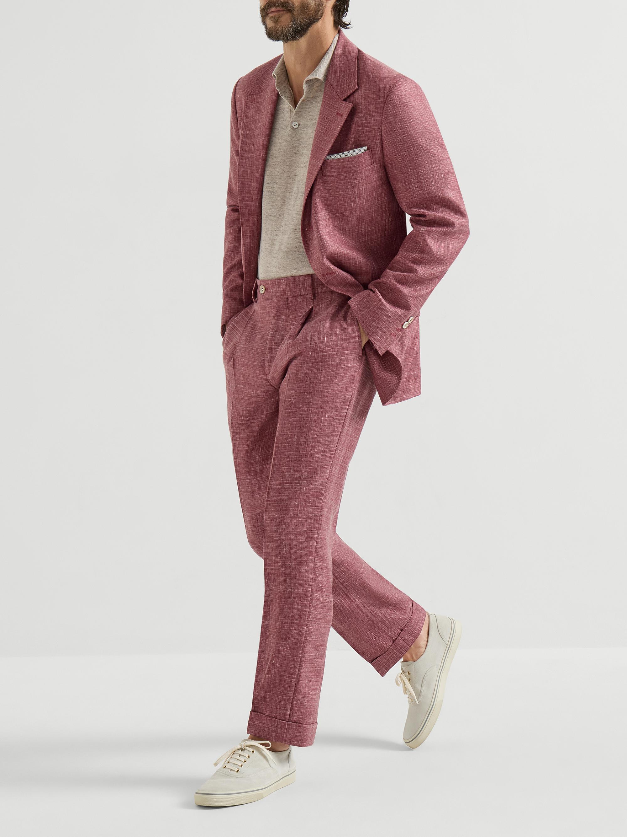 Brunello Cucinelli Slubbed Virgin Wool, Silk and Linen Hopsack