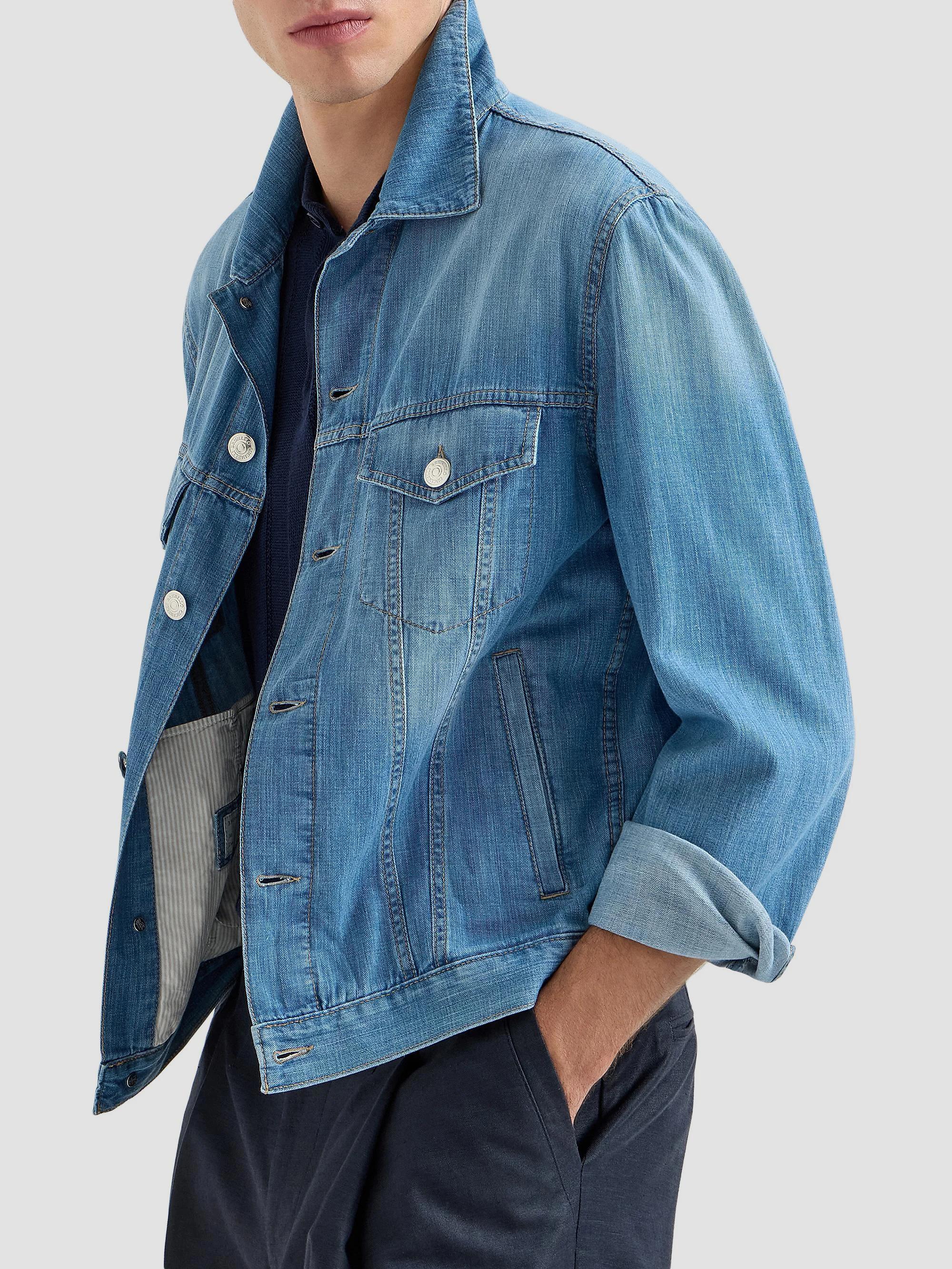 Brunello Cucinelli Lightweight Old Denim Four Pocket Jacket | Saks ...