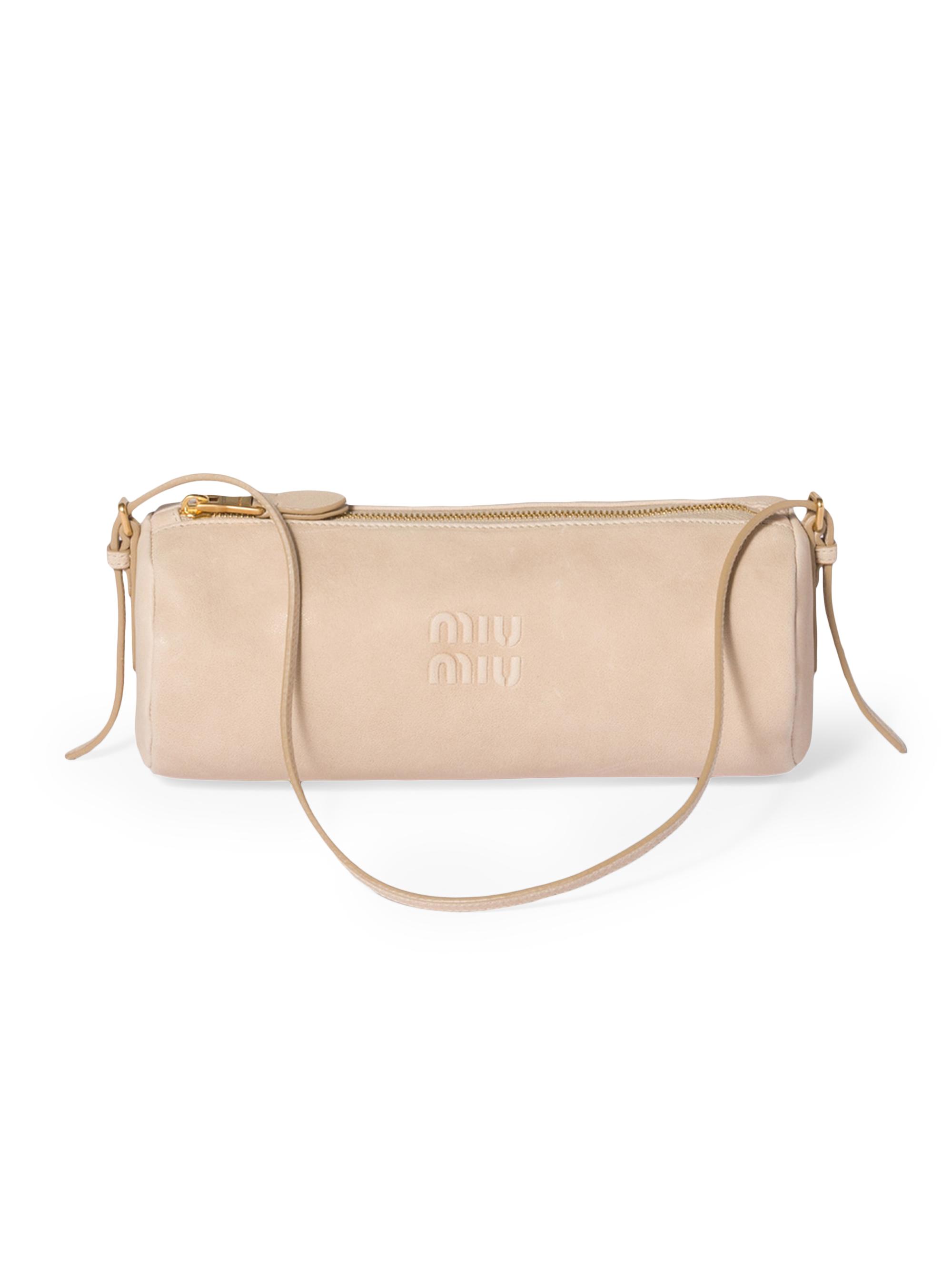 Miu Miu Women's Nappa Leather Pouch - Brown