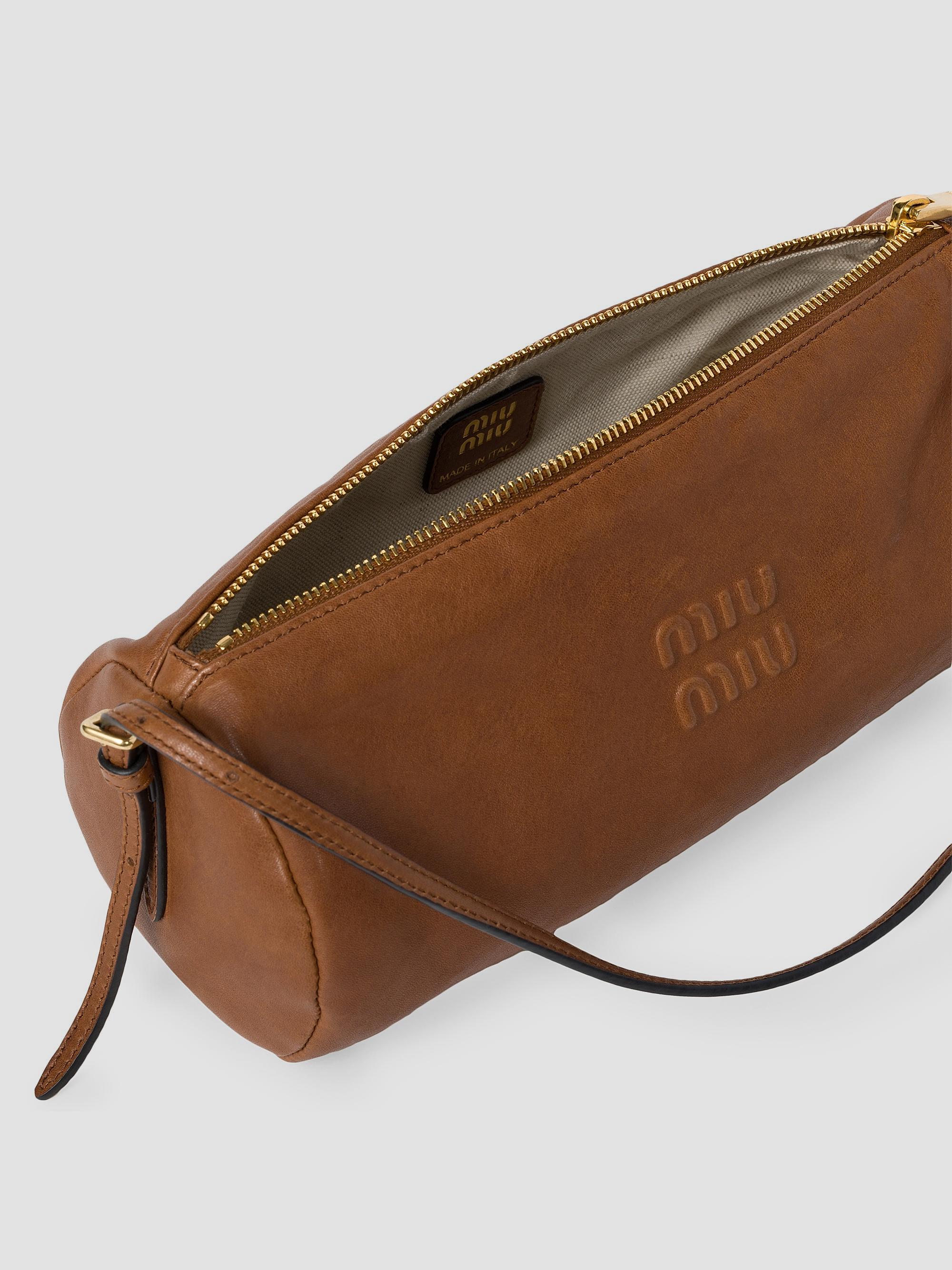 Miu Miu Nappa Leather Pouch | Saks Fifth Avenue