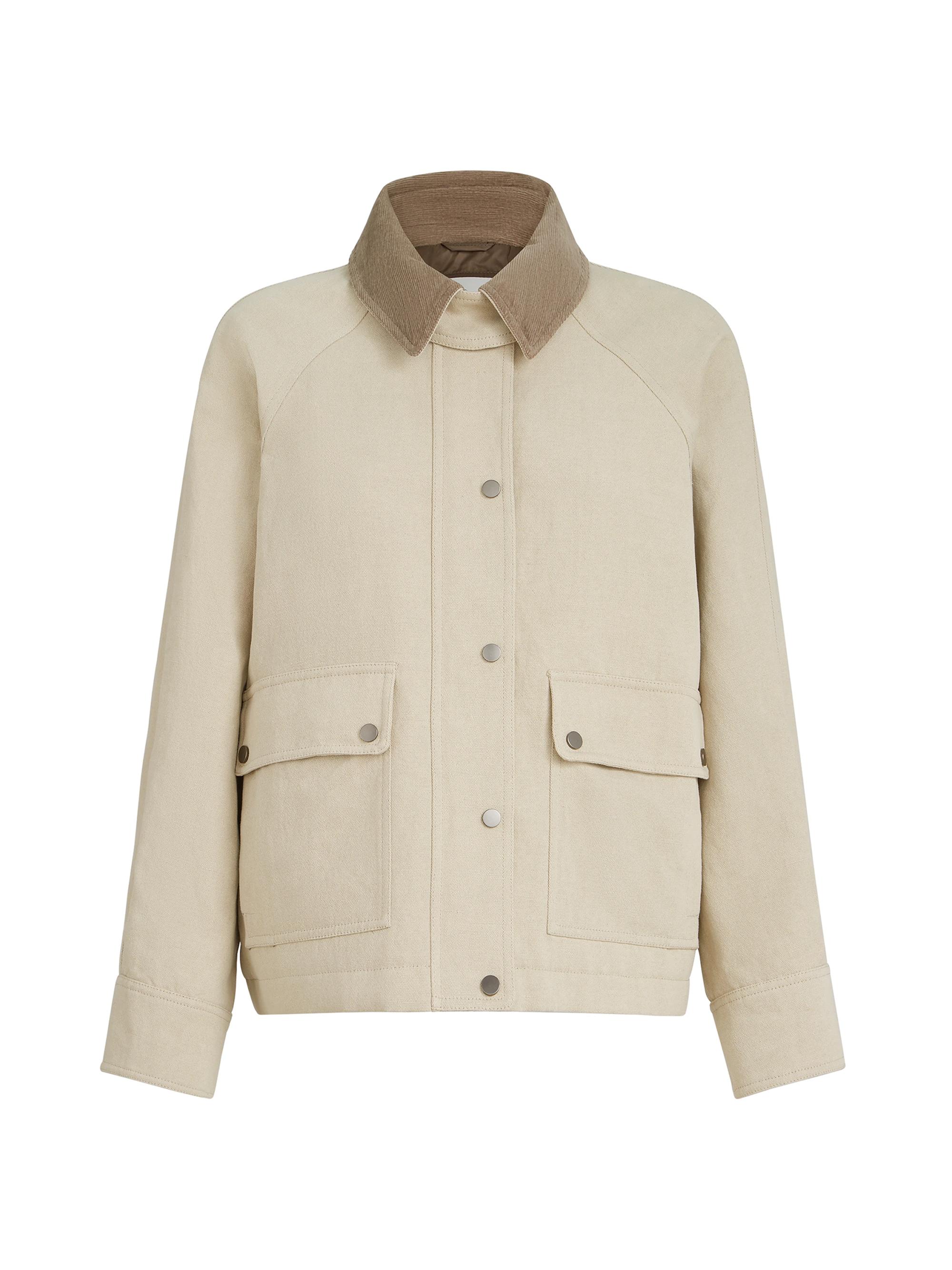 Brunello Cucinelli Women's Linen and Cotton Canvas Outerwear Jacket - Beige