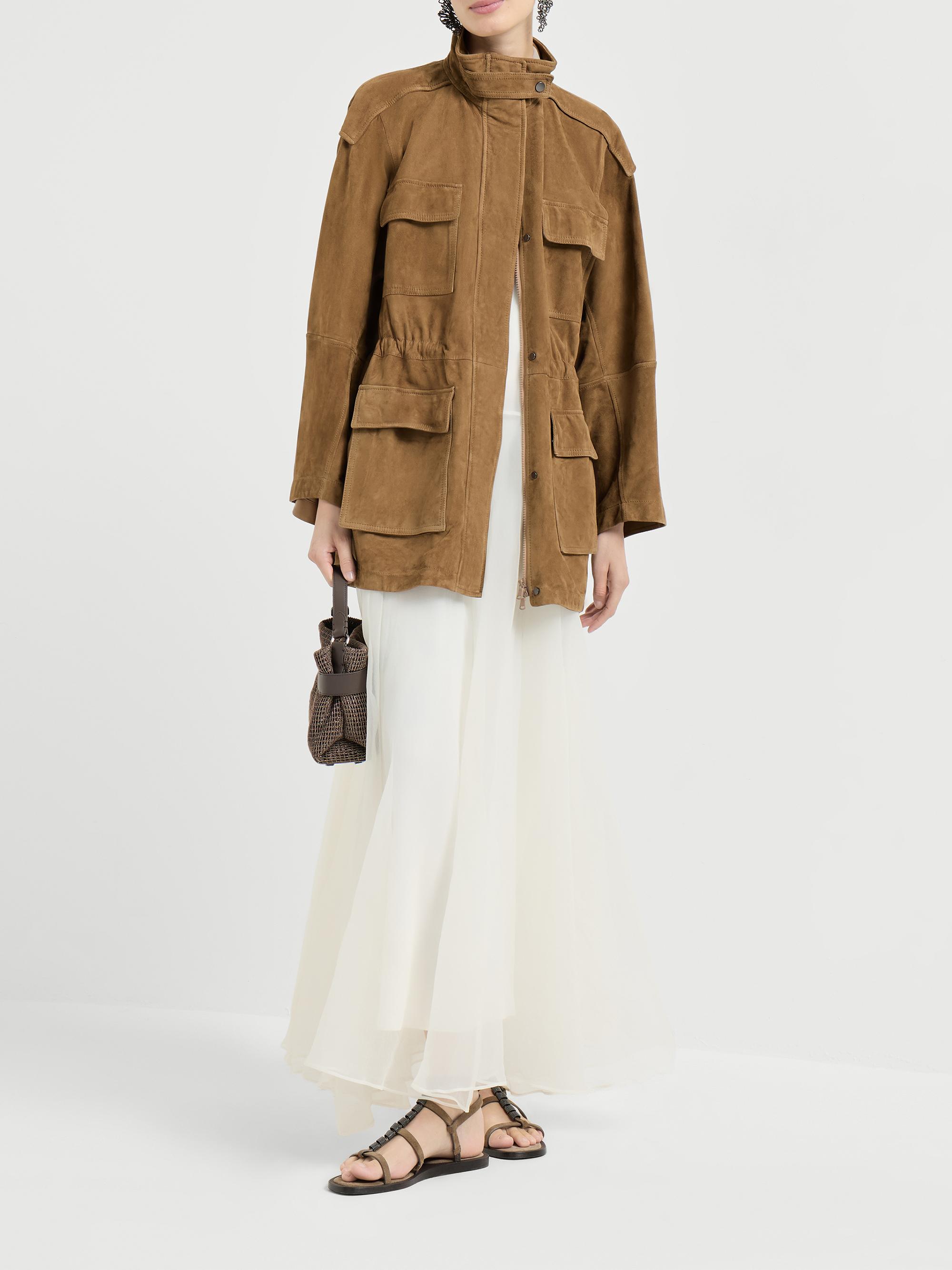 Brunello Cucinelli Crispy Silk Maxi Dress with Monili | Saks Fifth