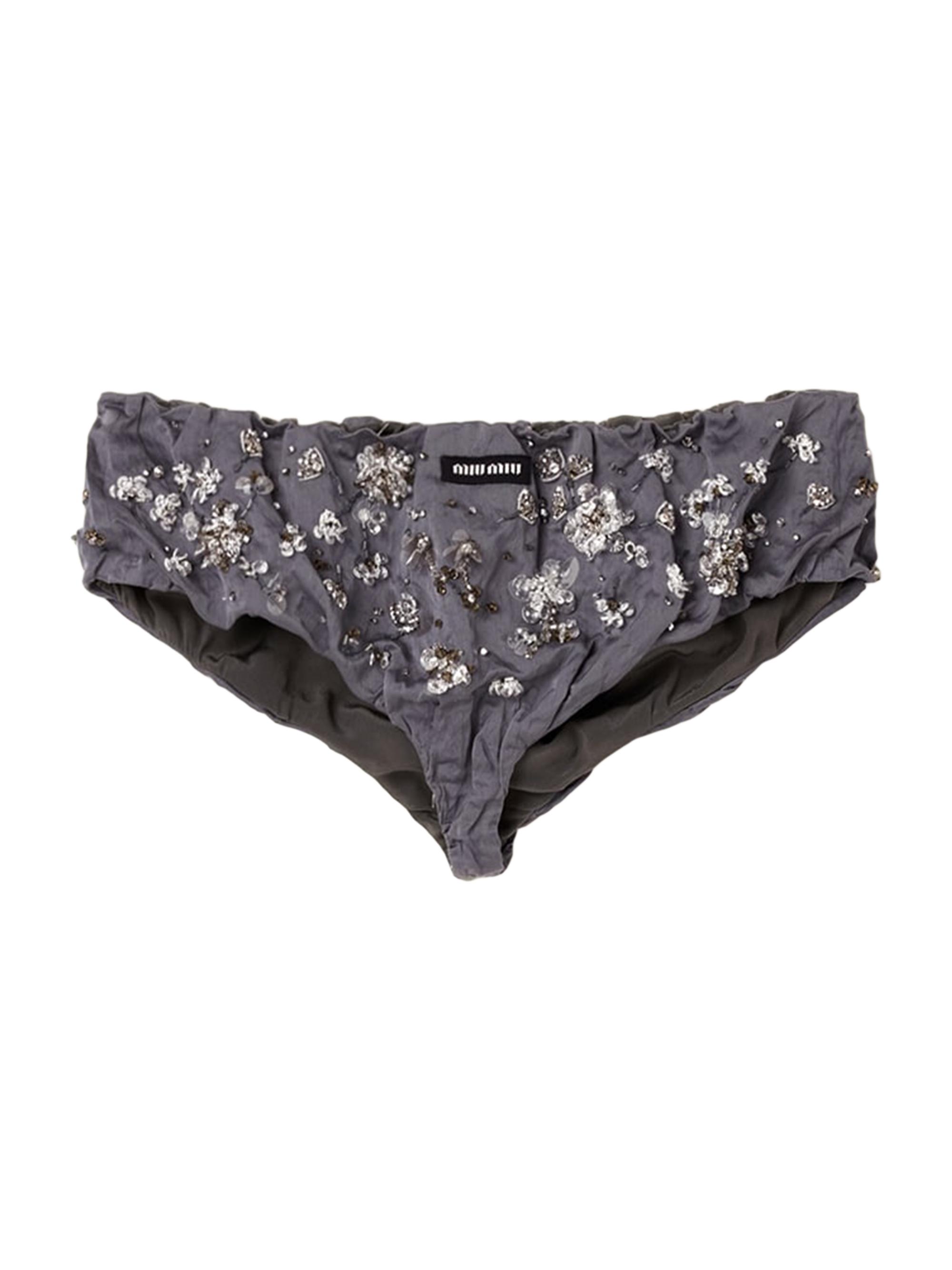 Miu Miu Embroidered Duchesse Panty | Saks Fifth Avenue
