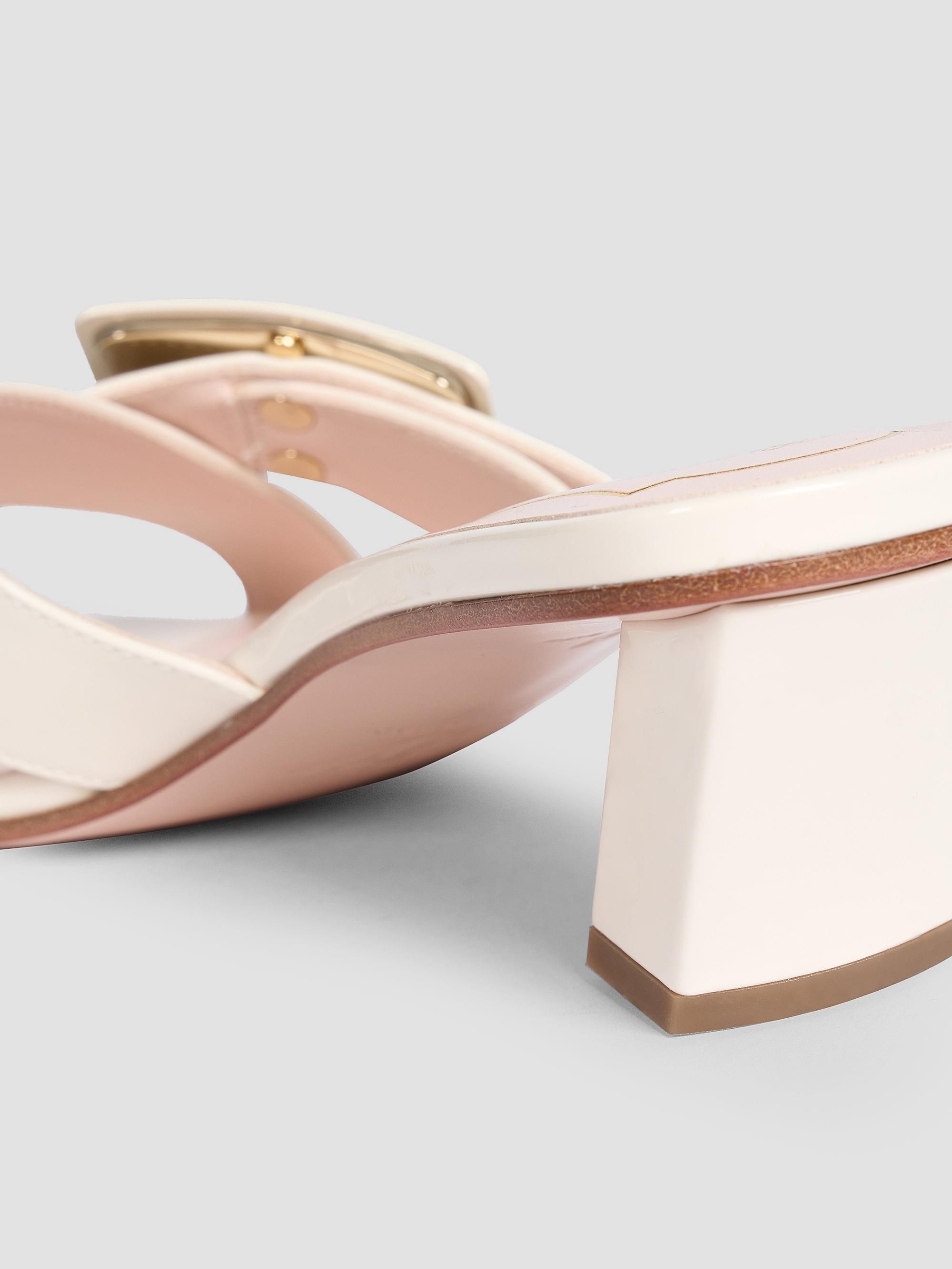 Roger Vivier BV Cross Tonal 45MM Leather Mules | Saks Fifth Avenue