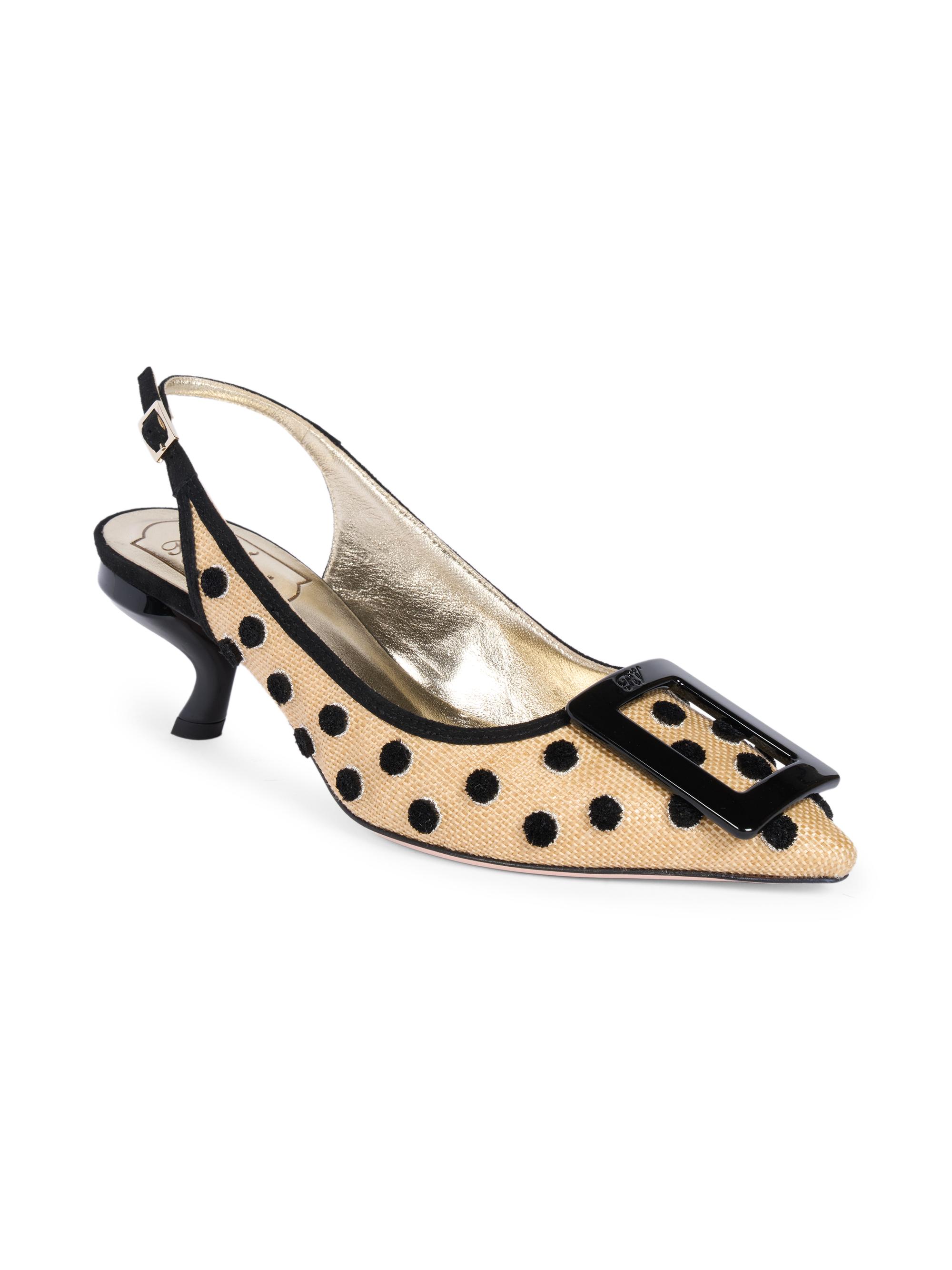 Virgule 55MM Dotted Slingback Pumps