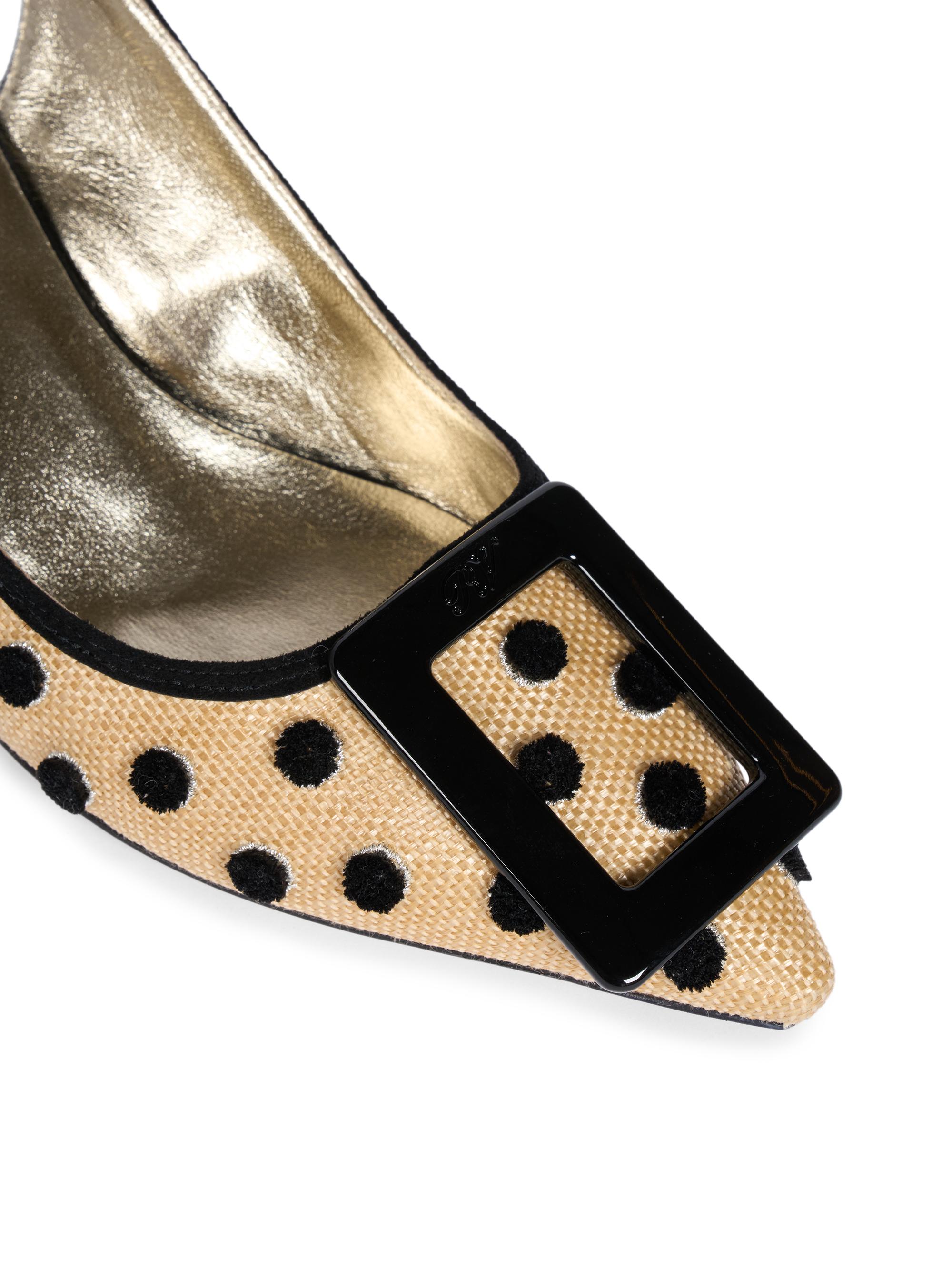 Virgule 55MM Dotted Slingback Pumps
