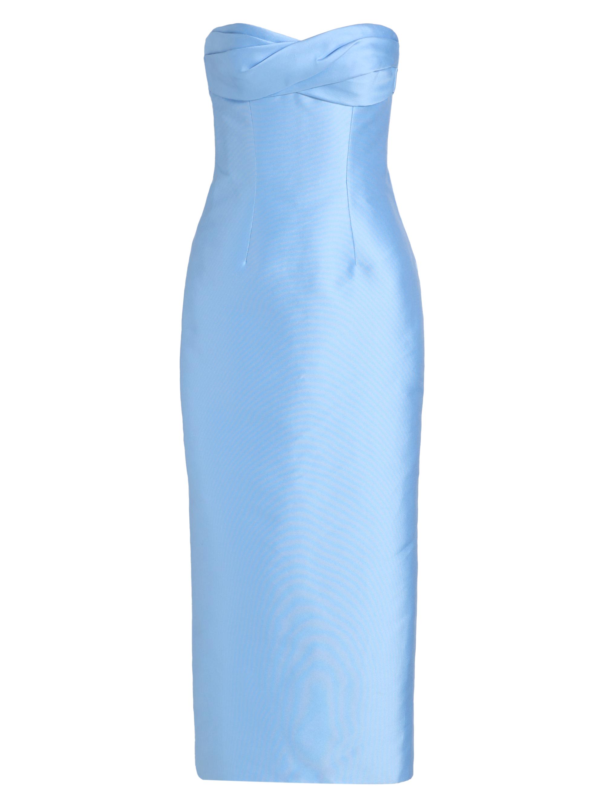 Monique Lhuillier Women's Mikado Strapless Cocktail Dress - Bluebelle
