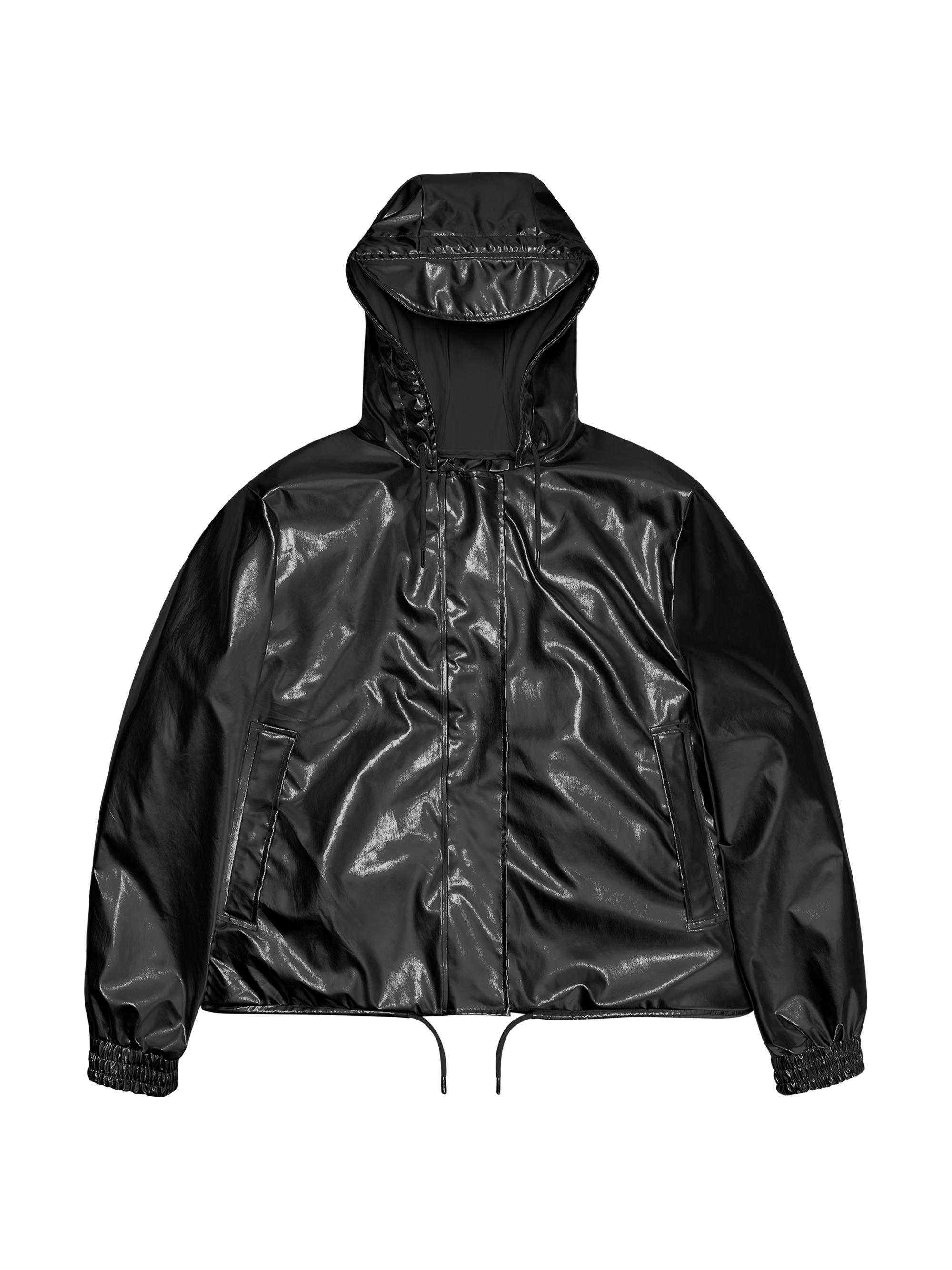 Rains Women's Lohja Crop Bomber Jacket - Black