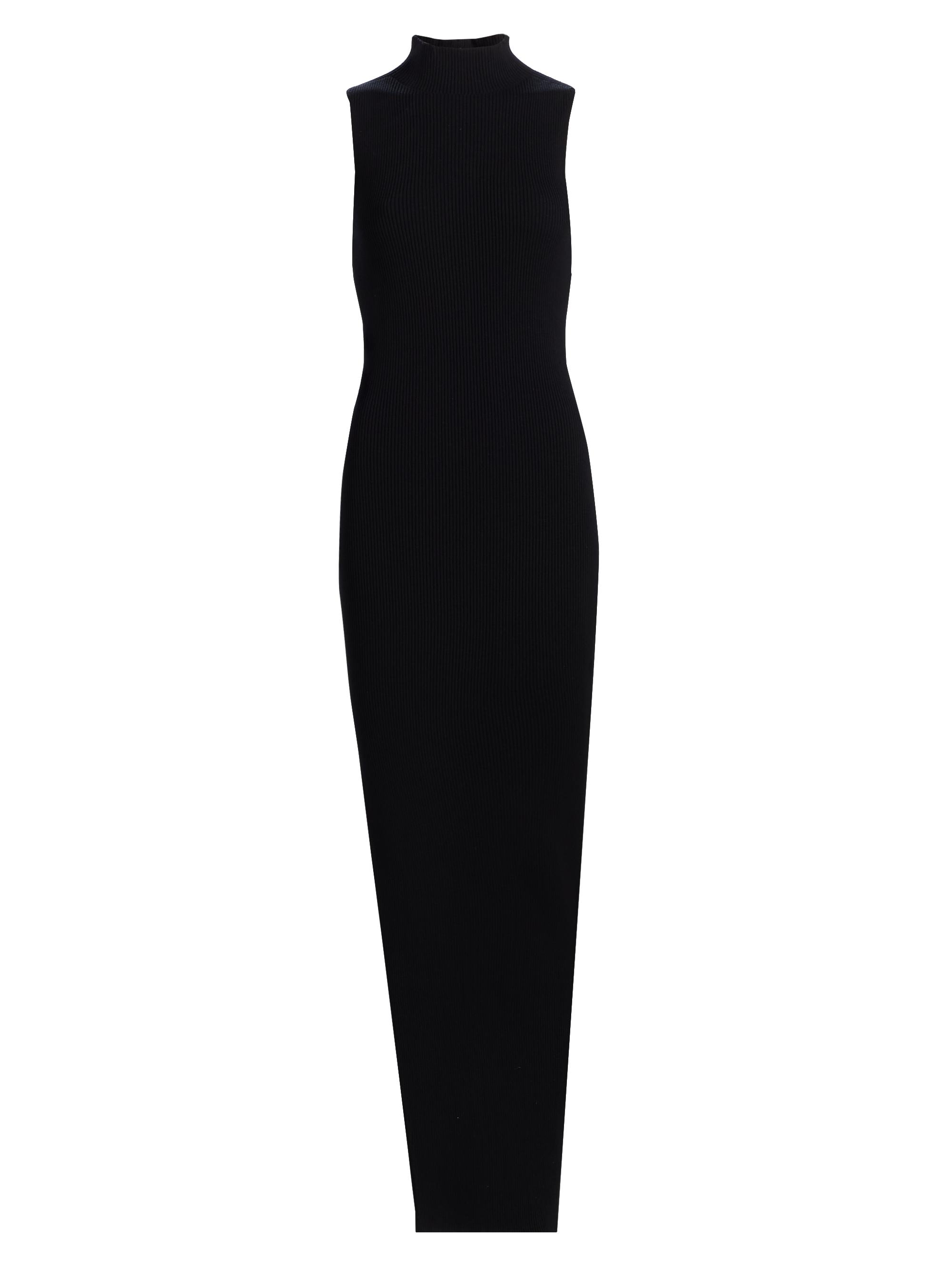 Rick Owens Women's Concordians Wool Rib-Knit Maxi Dress - Black