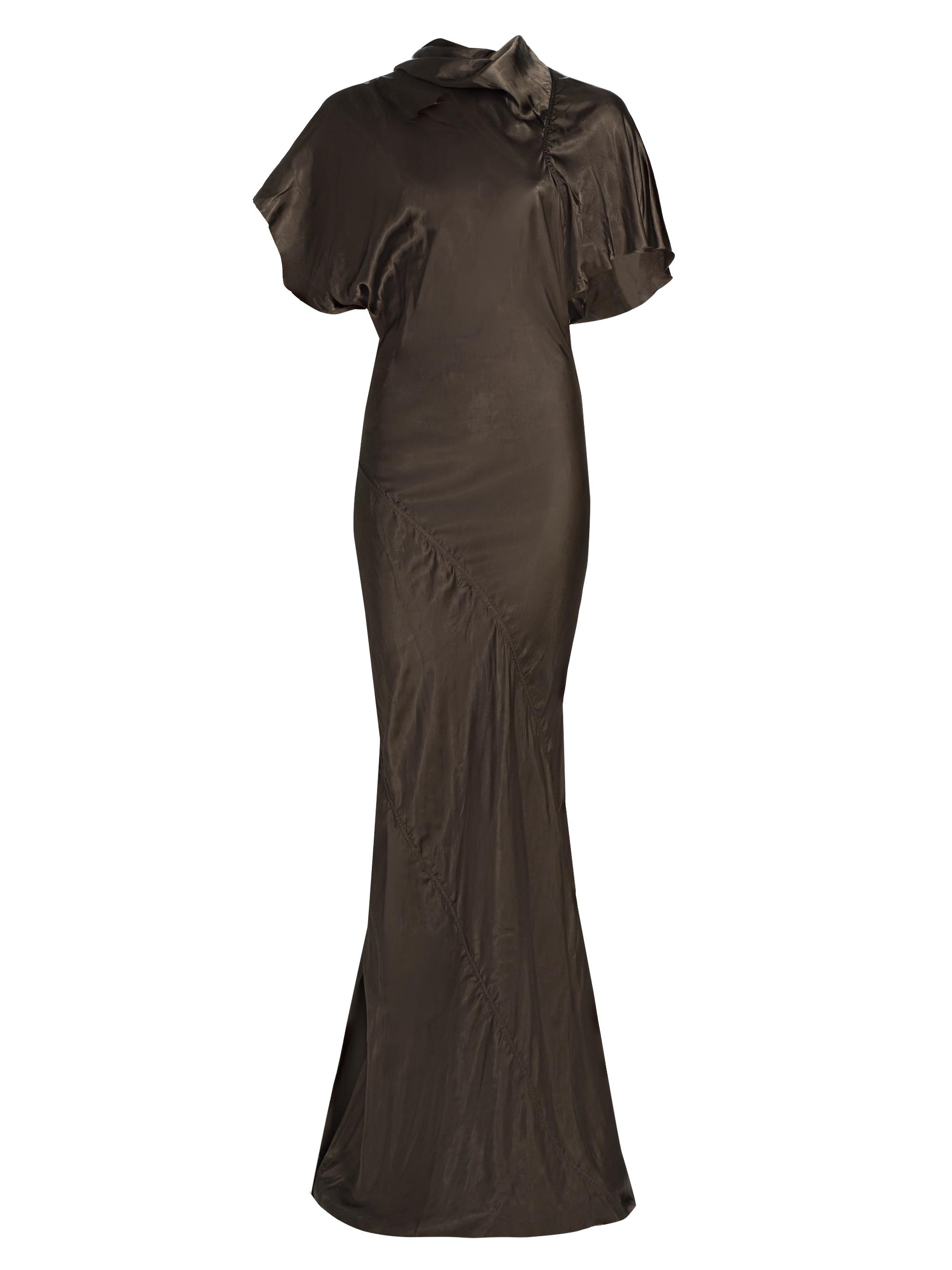 slim fit dress slacks Zapakasa Women Dark Green Satin Long Formal Dress With Slit Mermaid Halter  Neck Keyhole Elegant Long Evening Dress main image 1