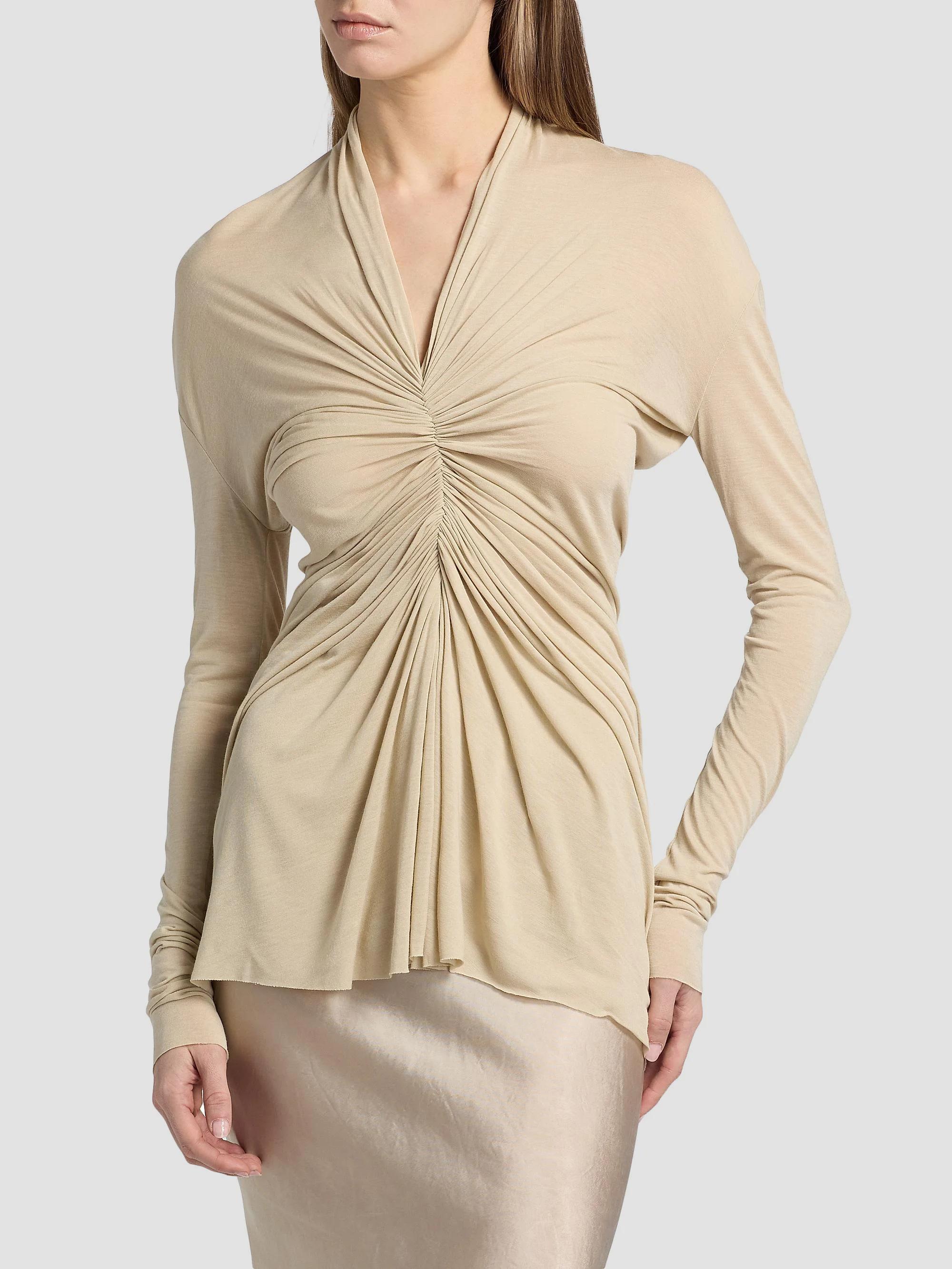 Rick Owens Radiance Ruched Long-Sleeve Top | Saks Fifth Avenue