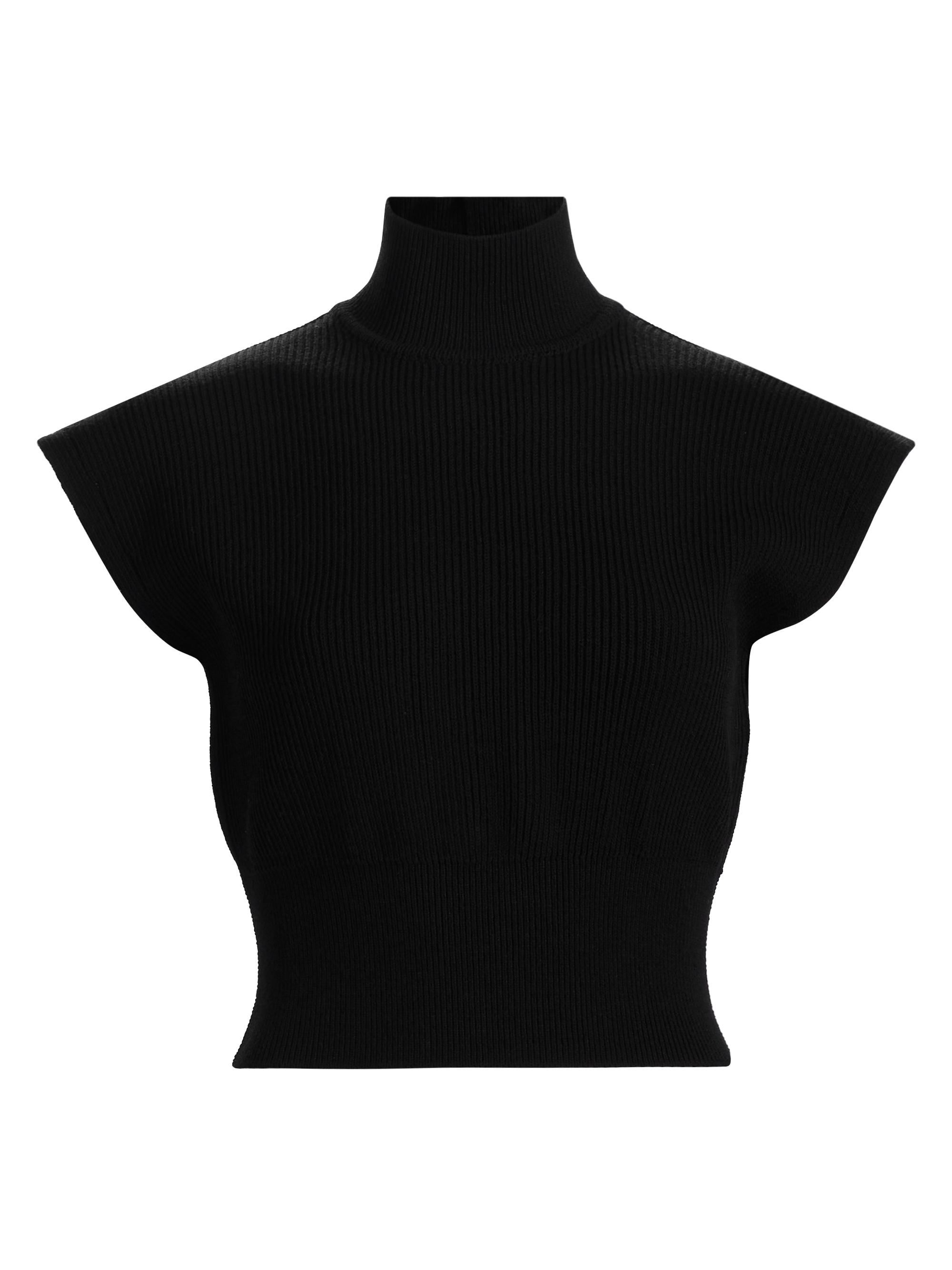 Rick Owens Women's Concordians Wool Turtleneck Top - Black