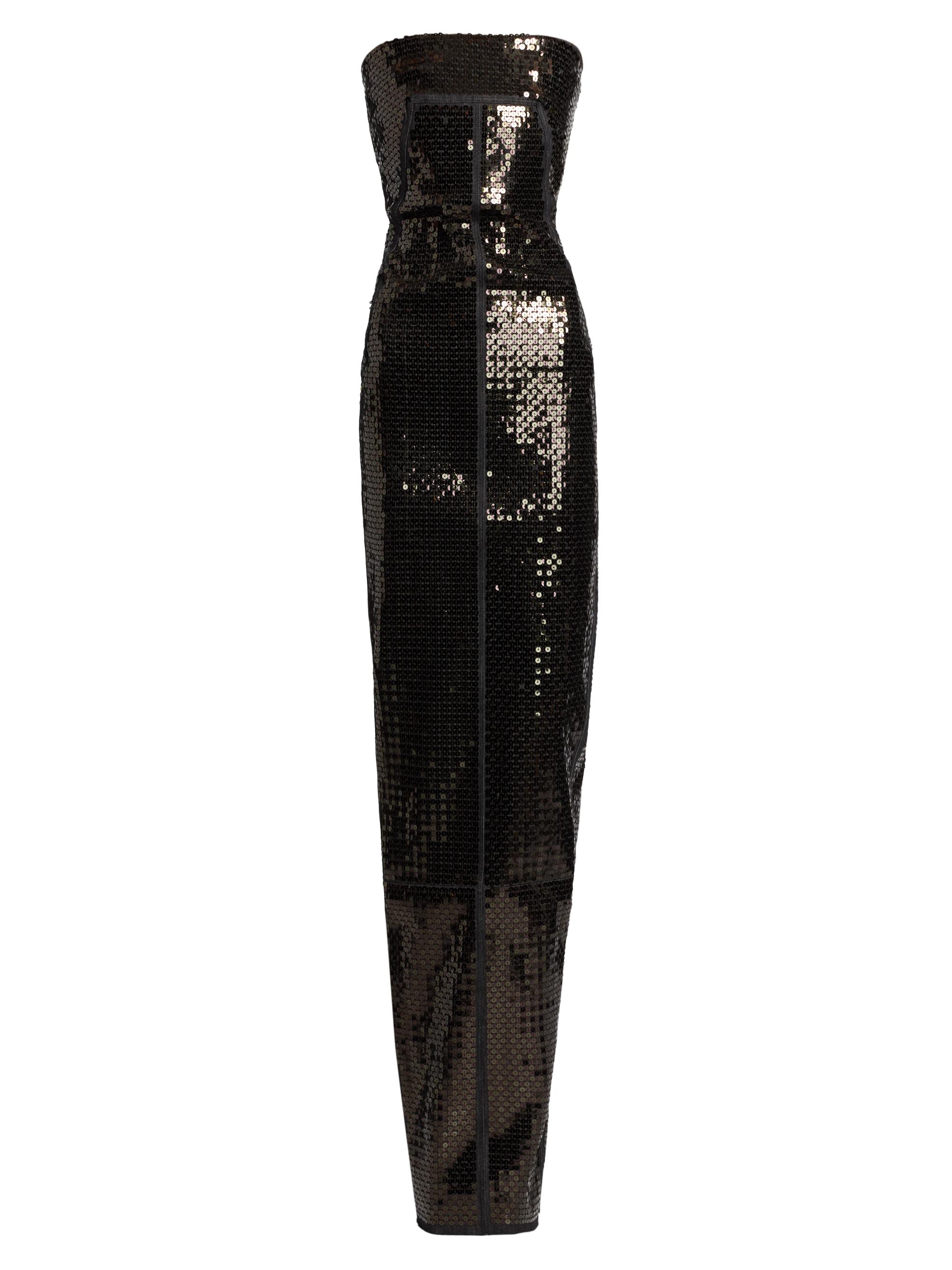 Rick Owens Women's Concordians Sequined Bustier Gown - Black Bronze