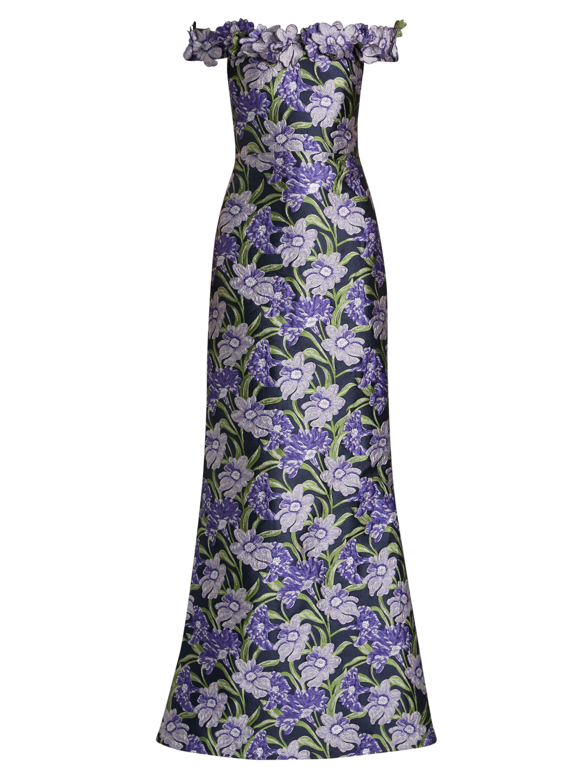 Olyssia Brocade Off-The-Shoulder Gown